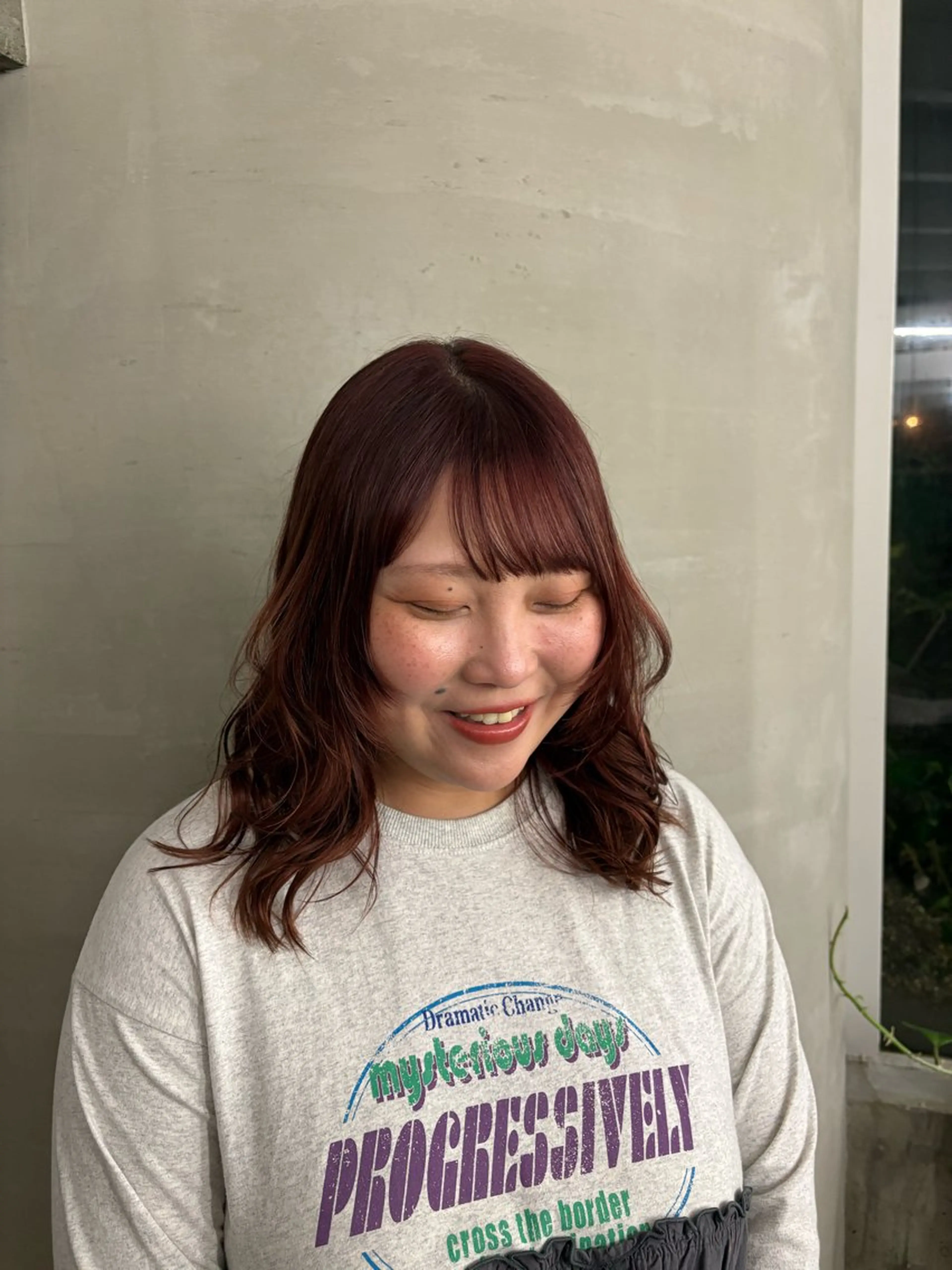 ミディアム 顔まわりレイヤー 顔周りカット レイヤーカット Hair salon BOB所属・🎀︎maho/暖色 /レイヤーカット‎のヘアスタイル