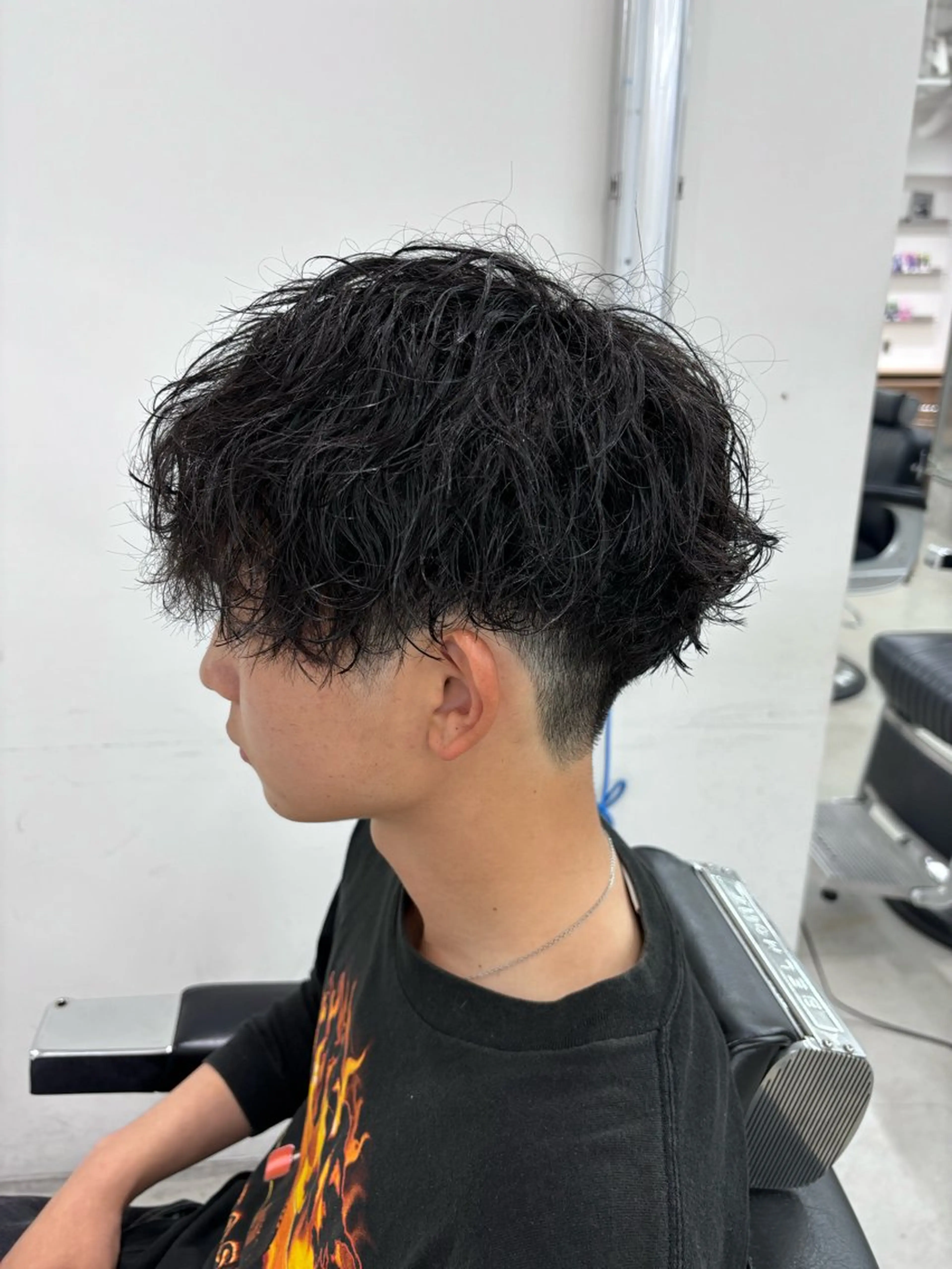 メンズ マッシュ メンズパーマ メンズショート スパイキーショート 波巻きパーマ 土岐 仁/メンズ専門 パーマ特化美容師🌀のヘアスタイル