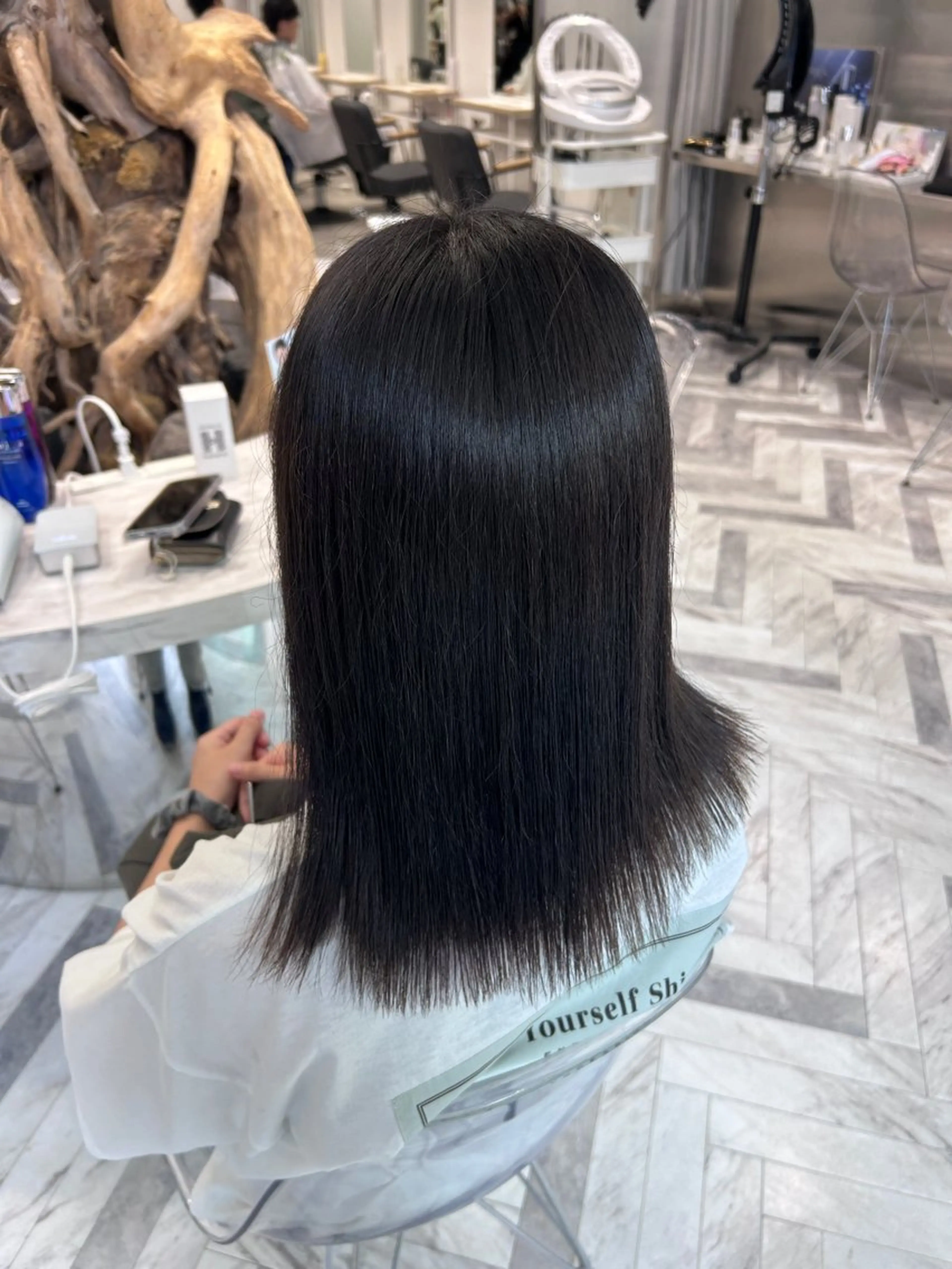 セミロング カラー ヘアカラー 冬っぽカラー/ マツエク/ゆきなのマツエク・マツパデザイン