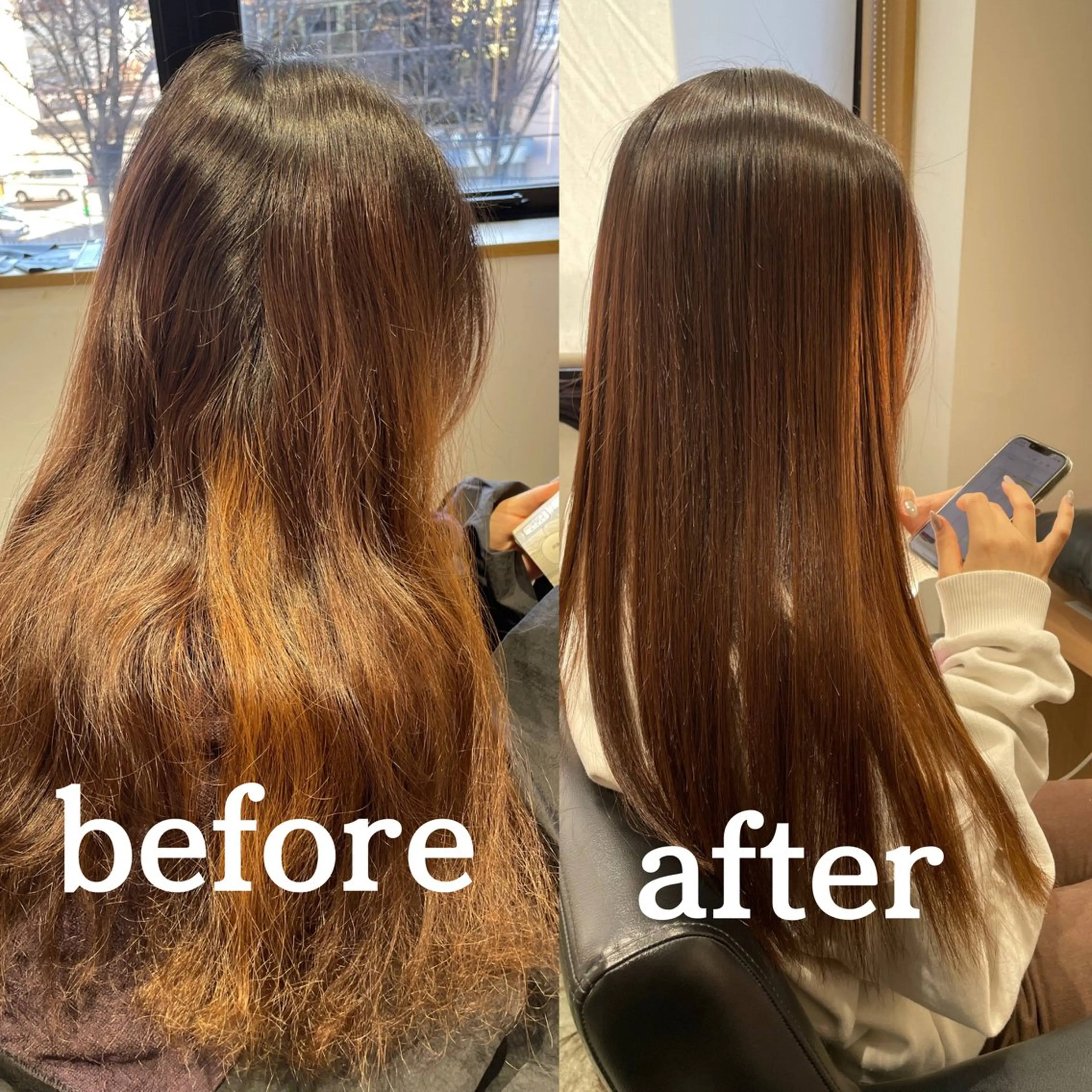 セミロング 長町/酸性ストレート /曲がる縮毛矯正のヘアスタイル