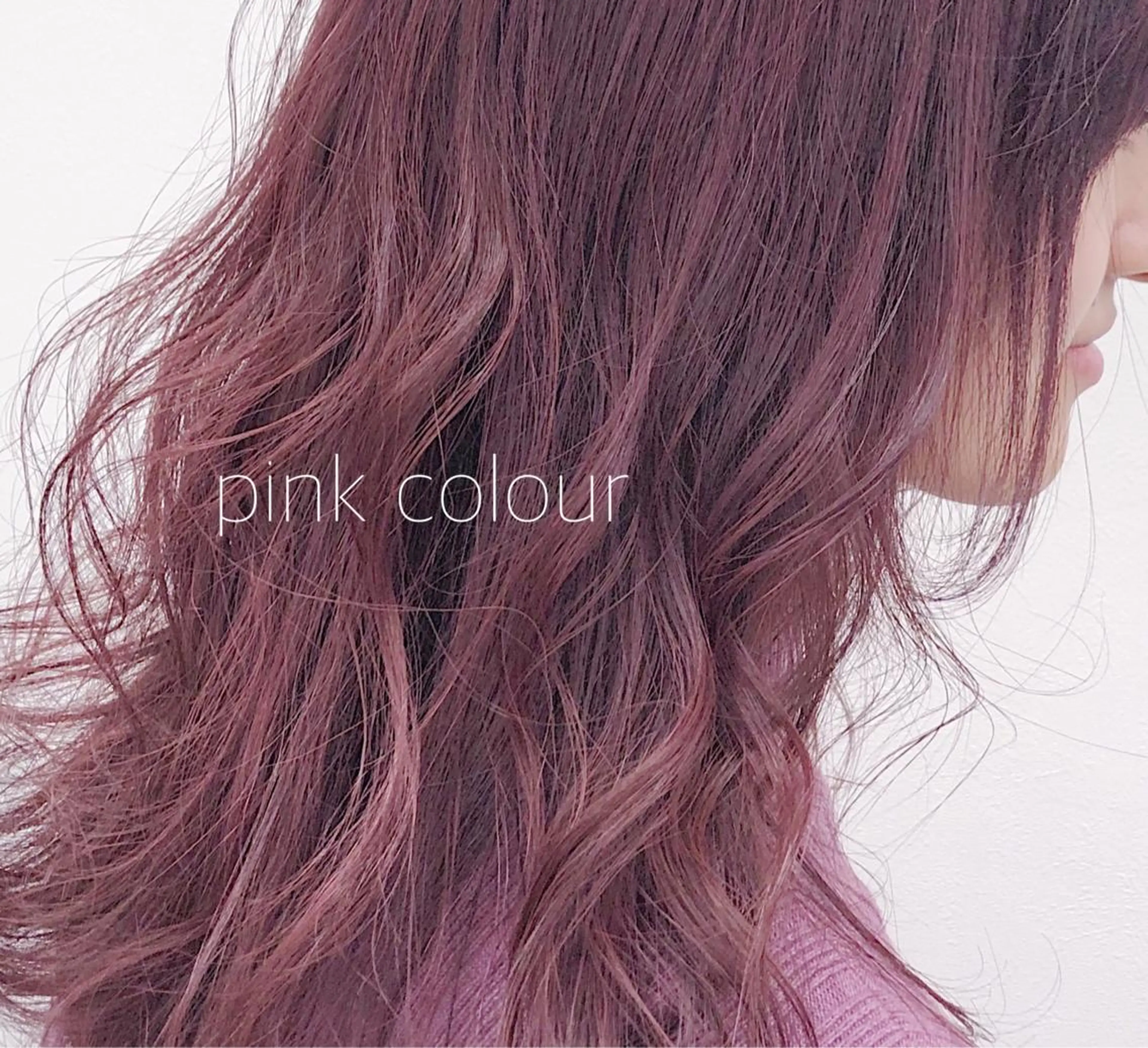 ミディアム カラー ピンクカラー 柔らかbeige モトキのヘアスタイル