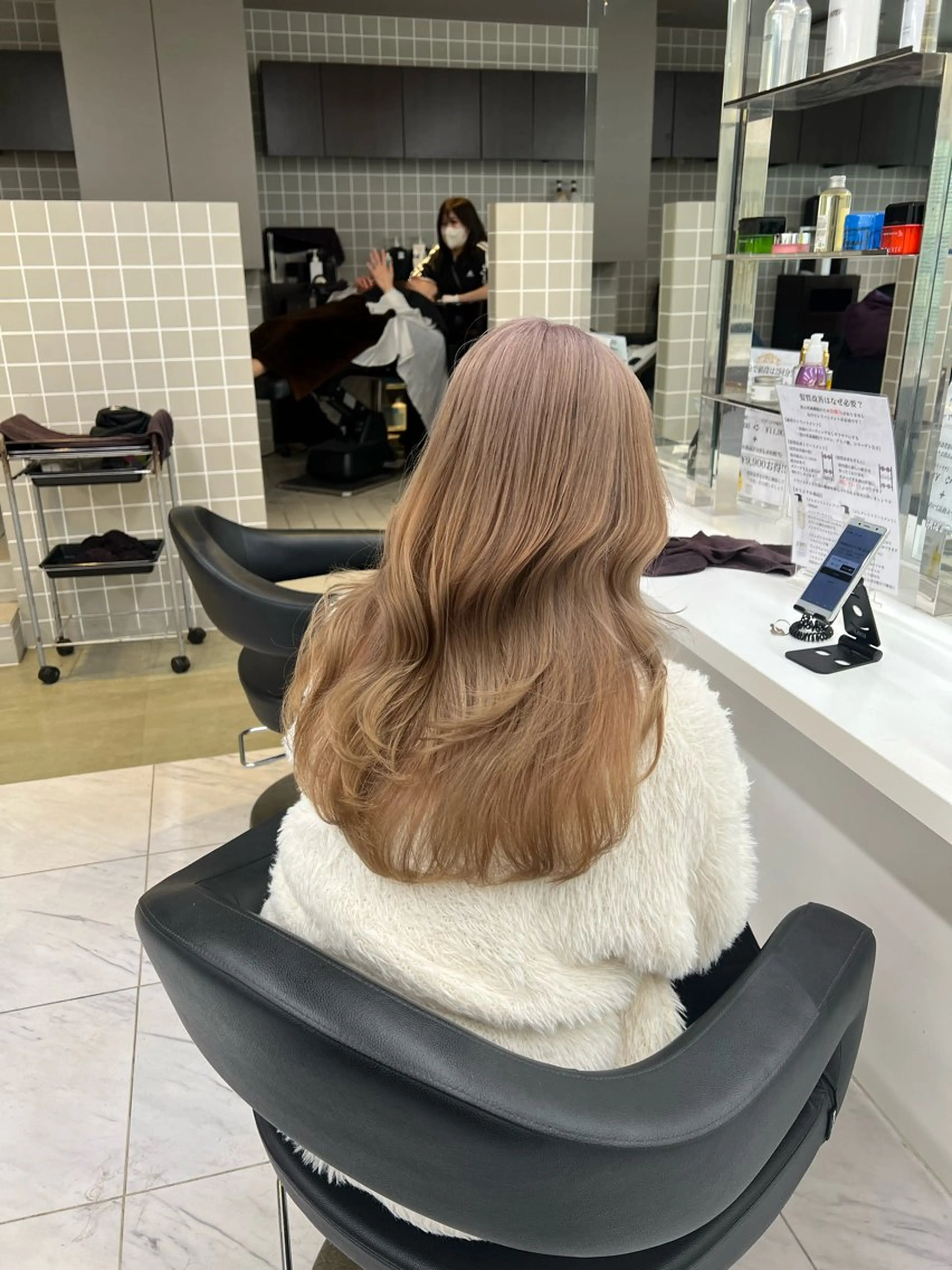 セミロング カラー ヘアカラー 韓国レイヤーカット /REIのヘアスタイル