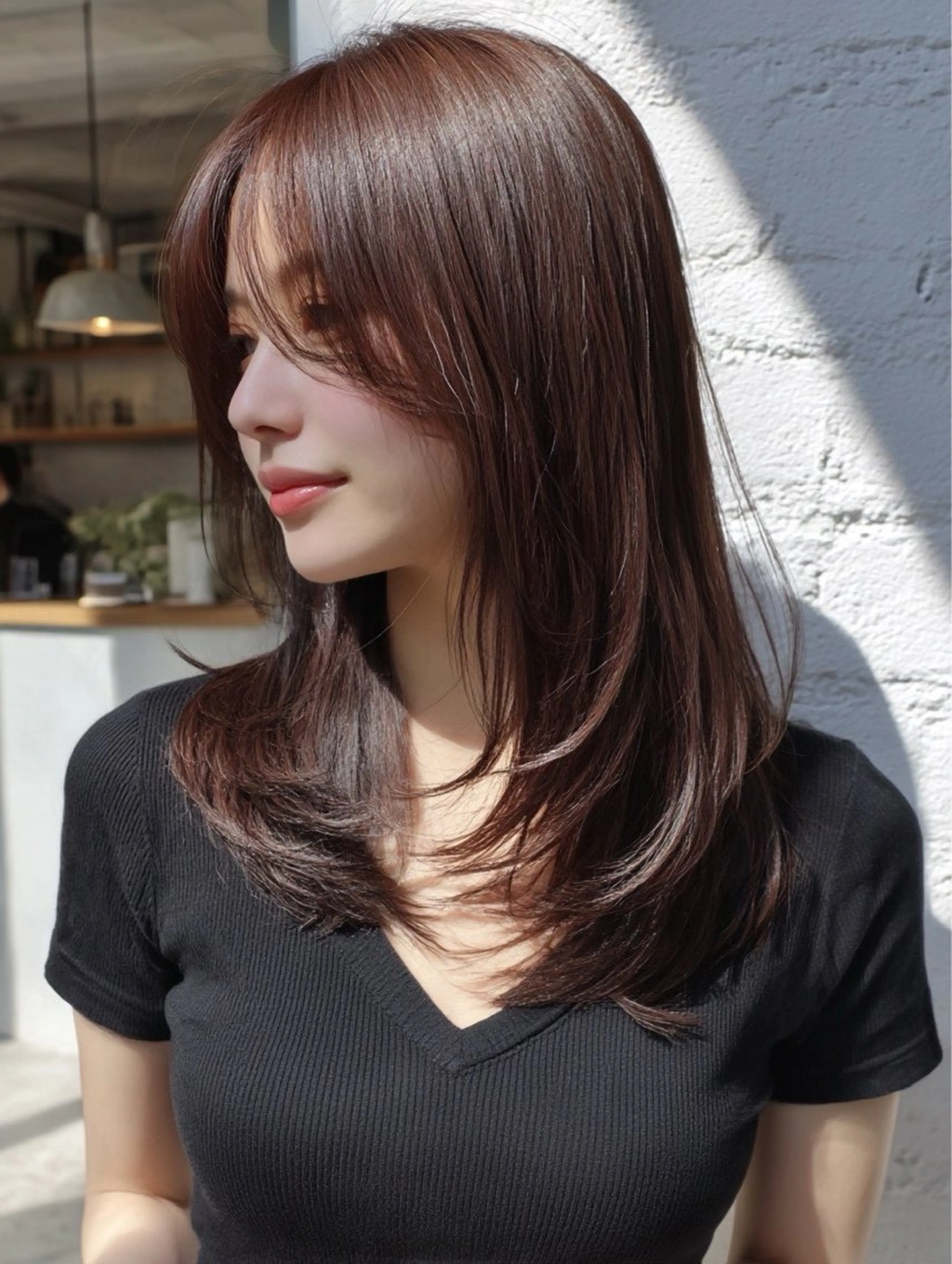 ミディアム カラー カット ヘアカラー 磯田 拳のヘアスタイル