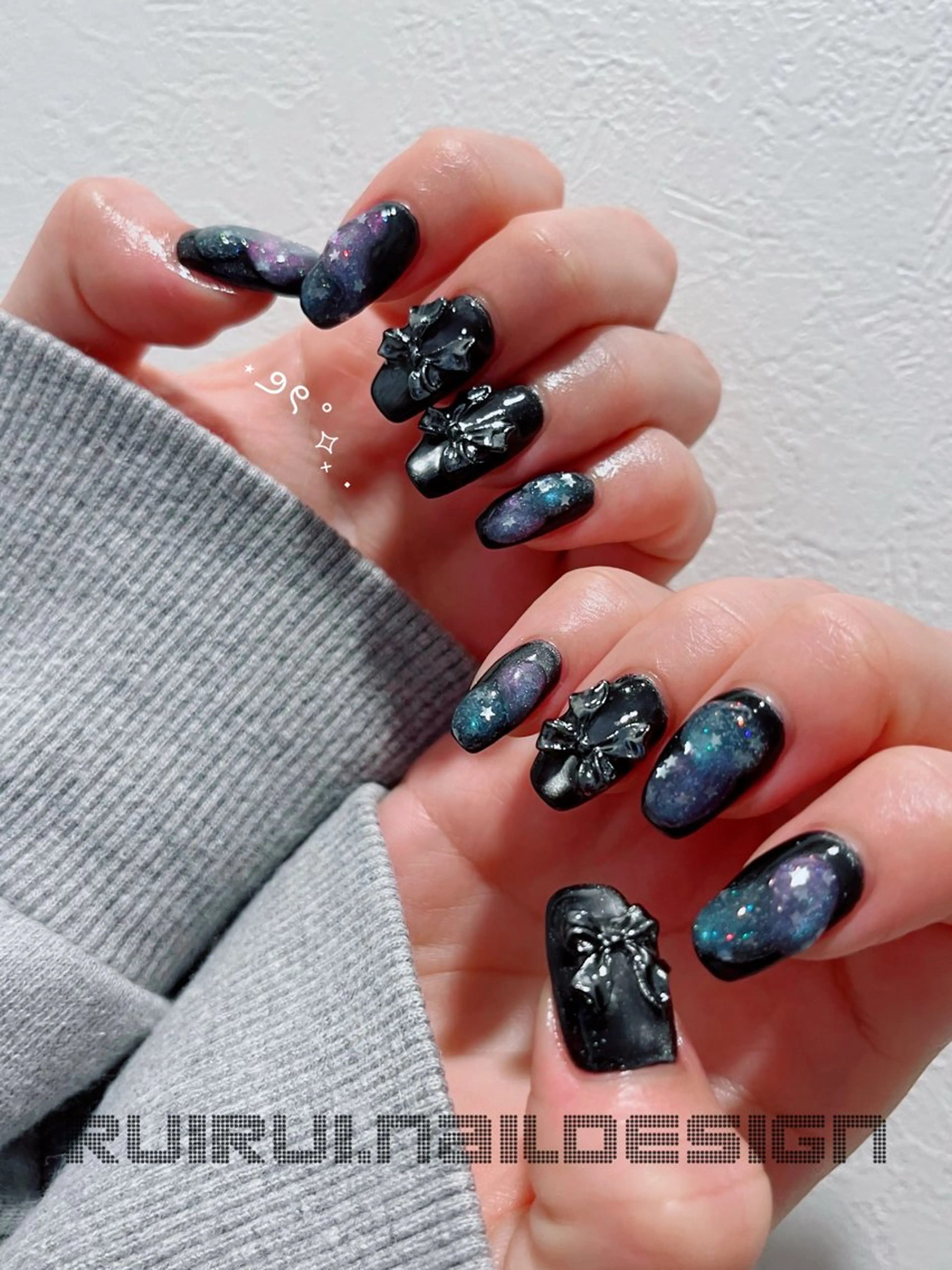 ネイル マグネットネイル ニュアンスネイル ハンドネイル ruirui.naildesign所属・RUI ☆のネイルデザイン