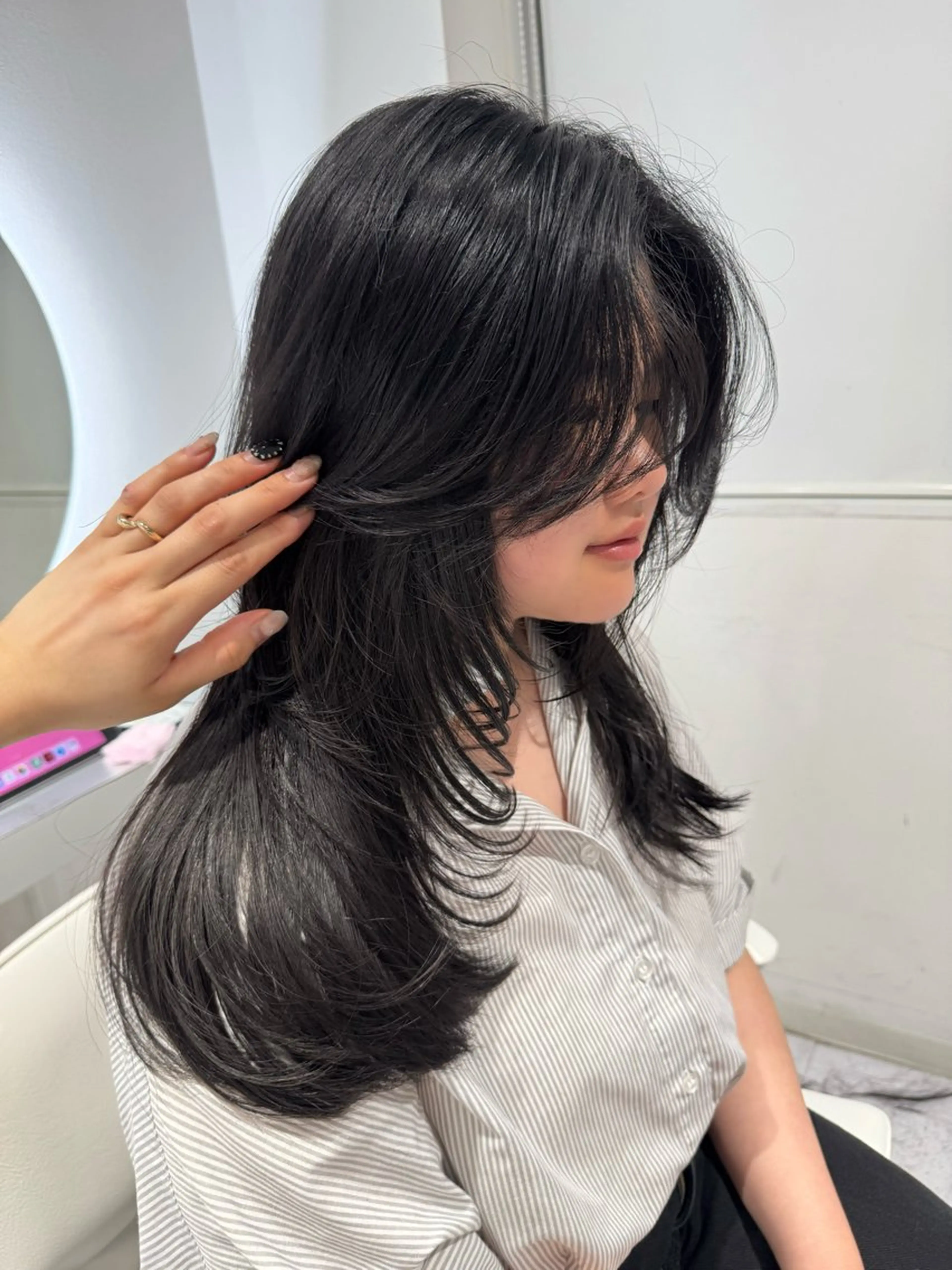 ロング rina/デザイン カラー/上野のヘアスタイル