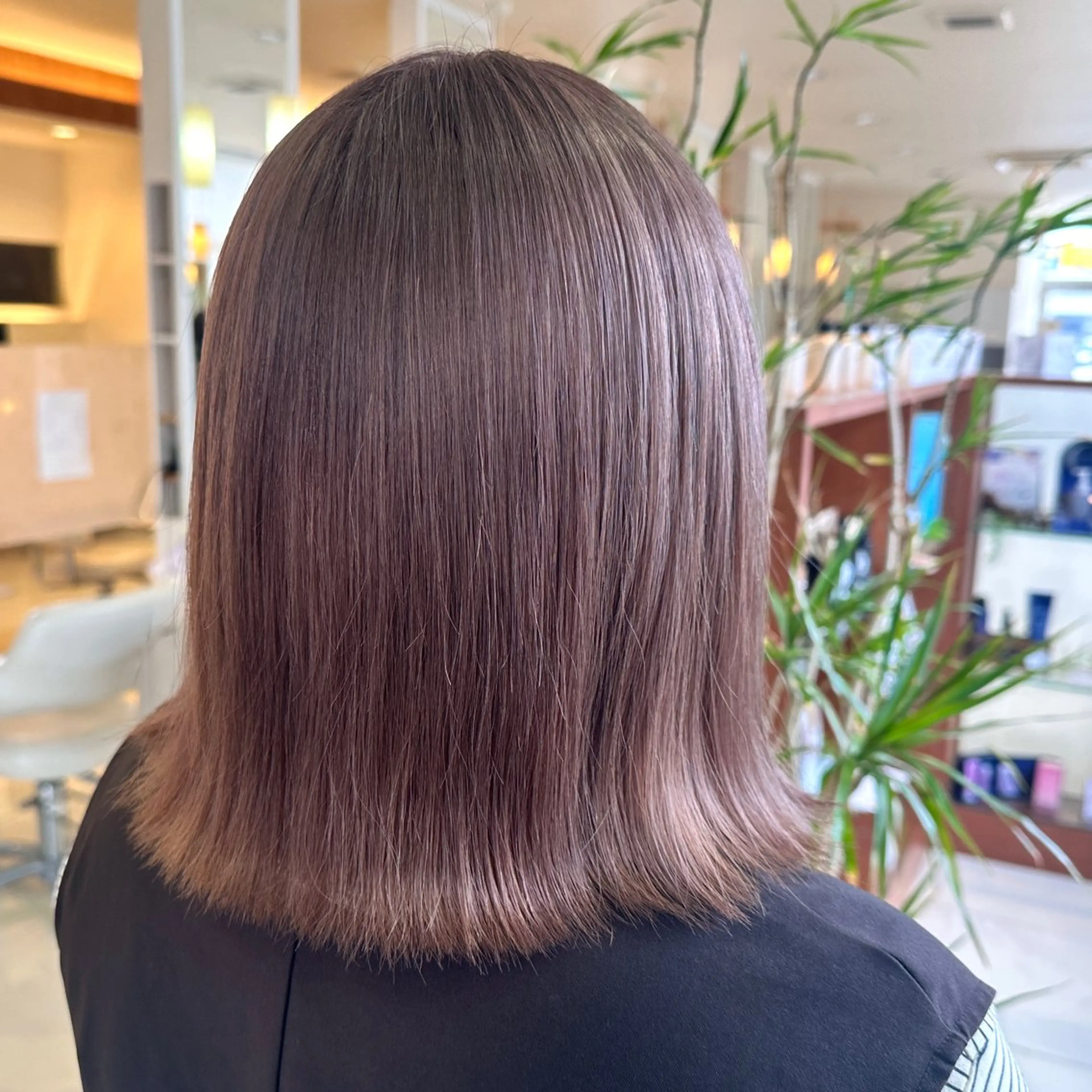 ミディアム カラー ヘアカラー トリートメント 🎀艶カラー🎀 大林未侑のヘアスタイル