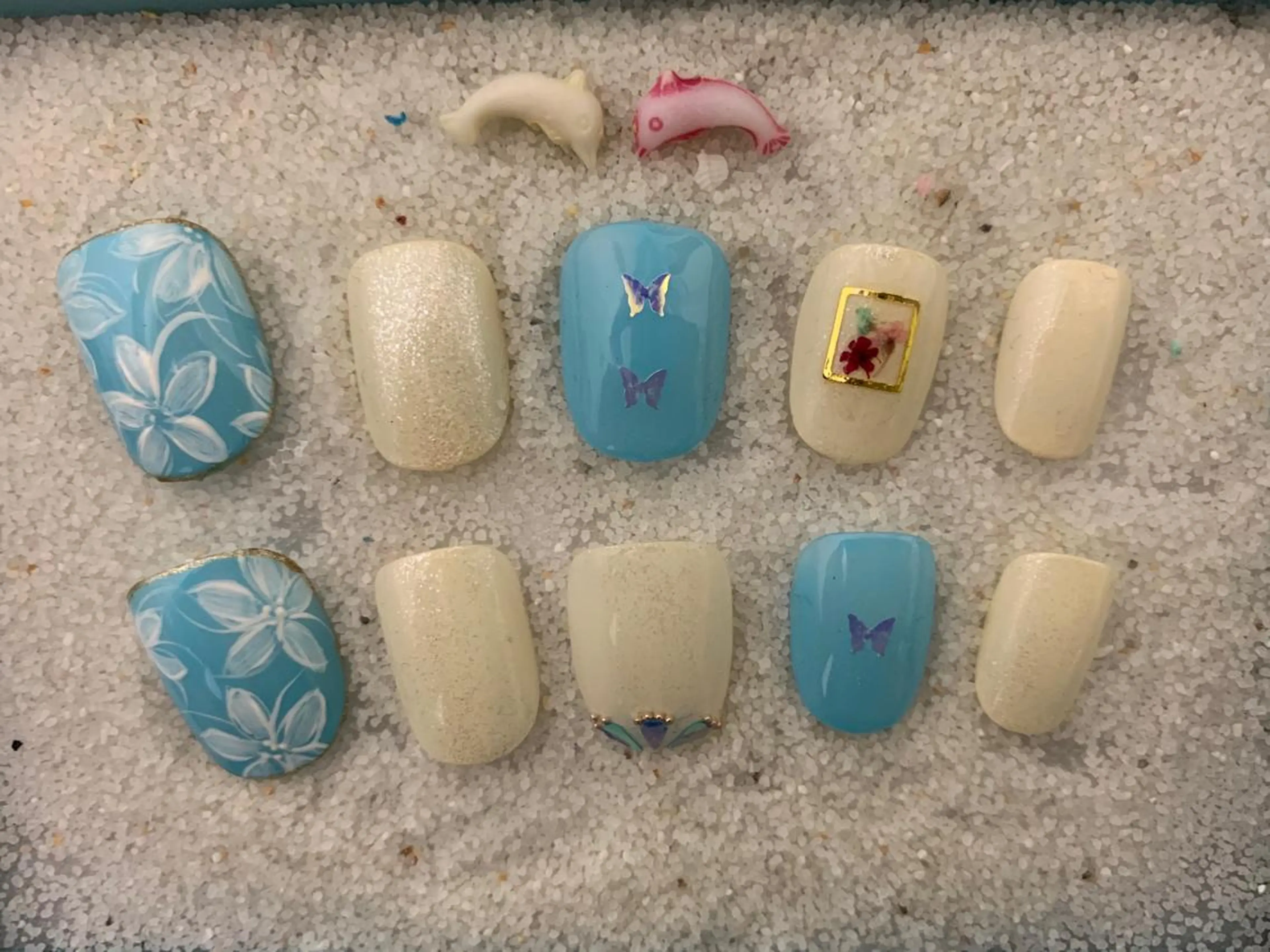 ネイル フラワーネイル ゴールド noheanail YONEDAのネイルデザイン