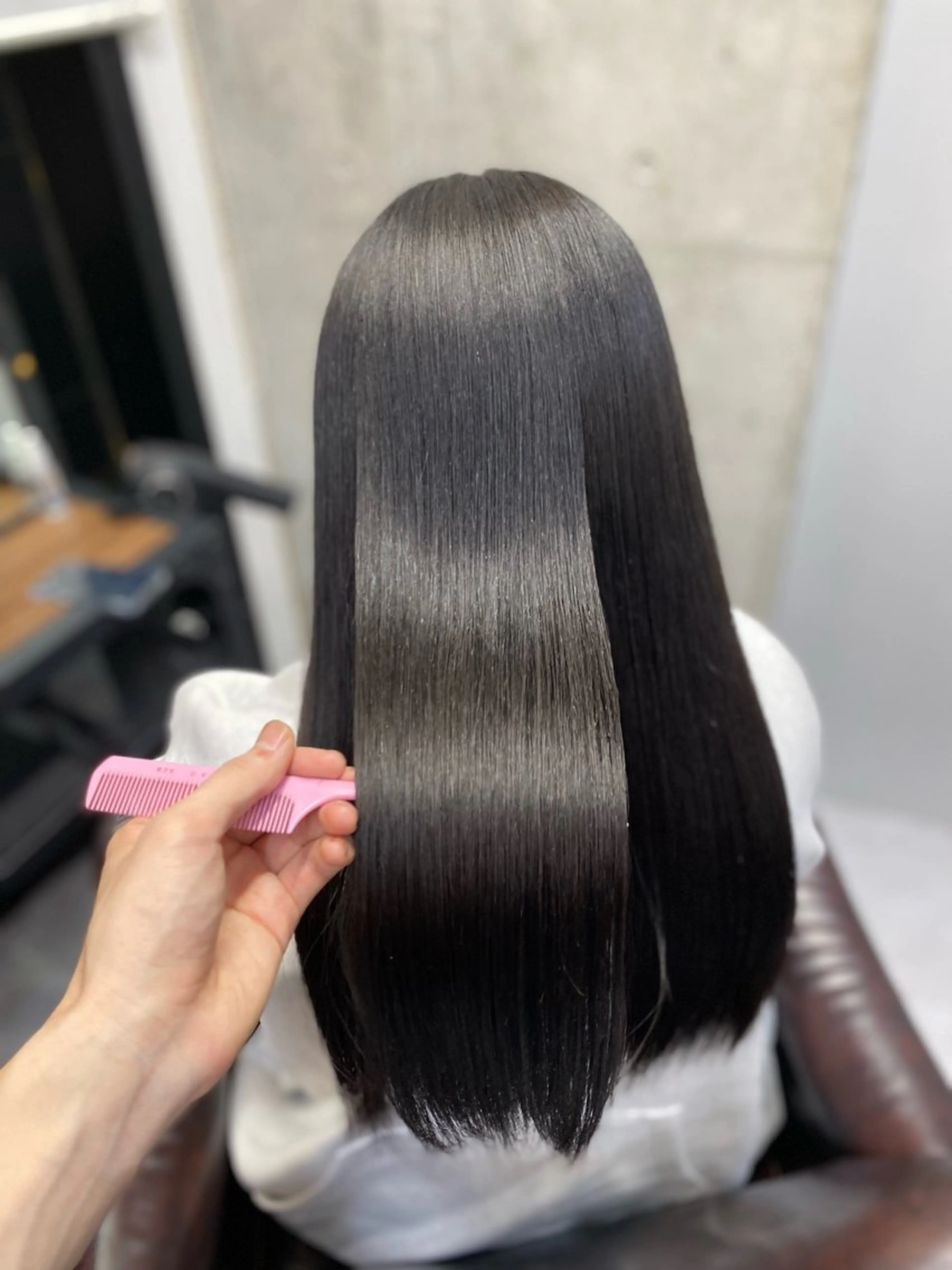 ロング 髪質改善 トリートメント 韓国/ワンホンヘア 髪質改善/MaCoのヘアスタイル