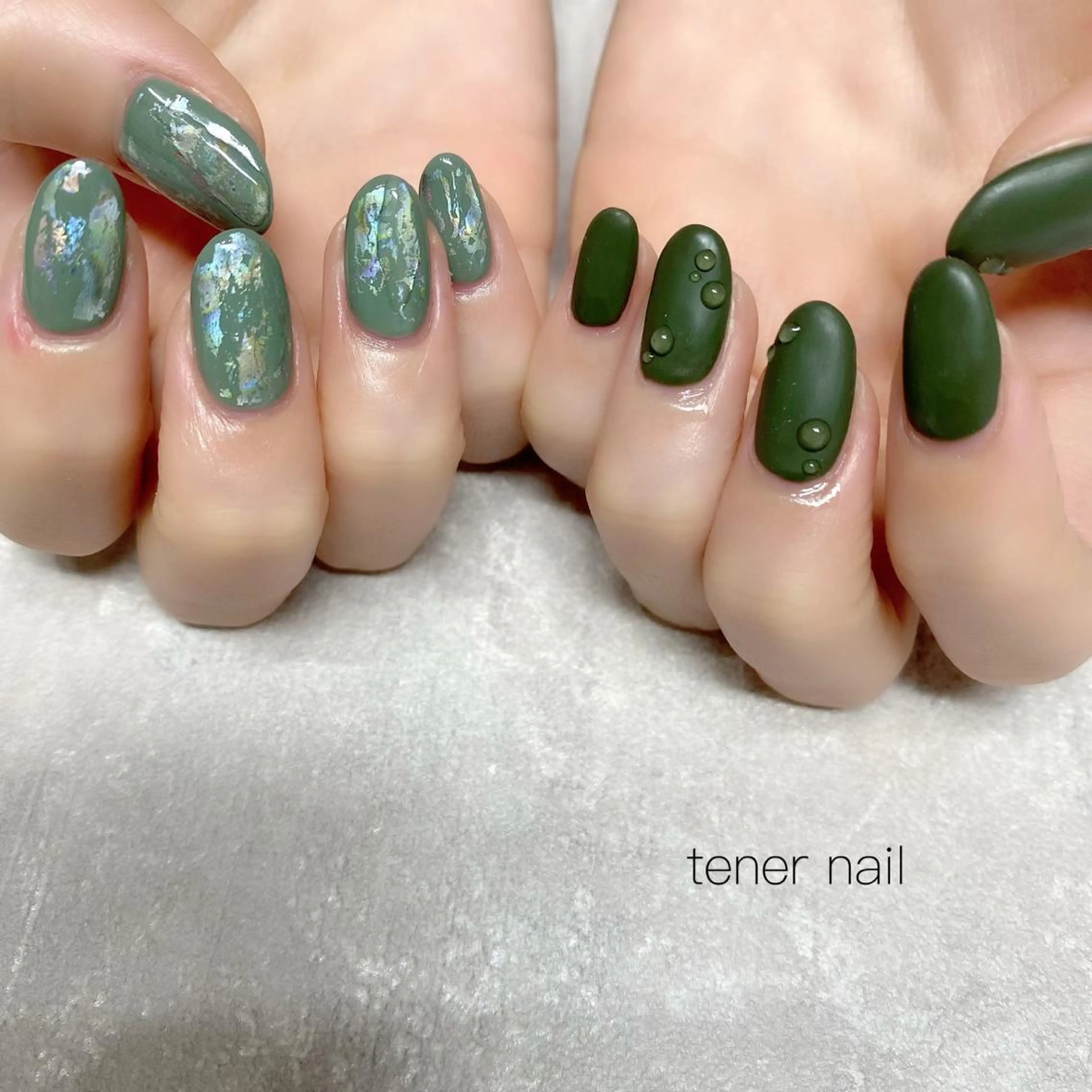ネイル グリーン tener  nail  テネルネイル所属・テネルネイル tener nailのネイルデザイン