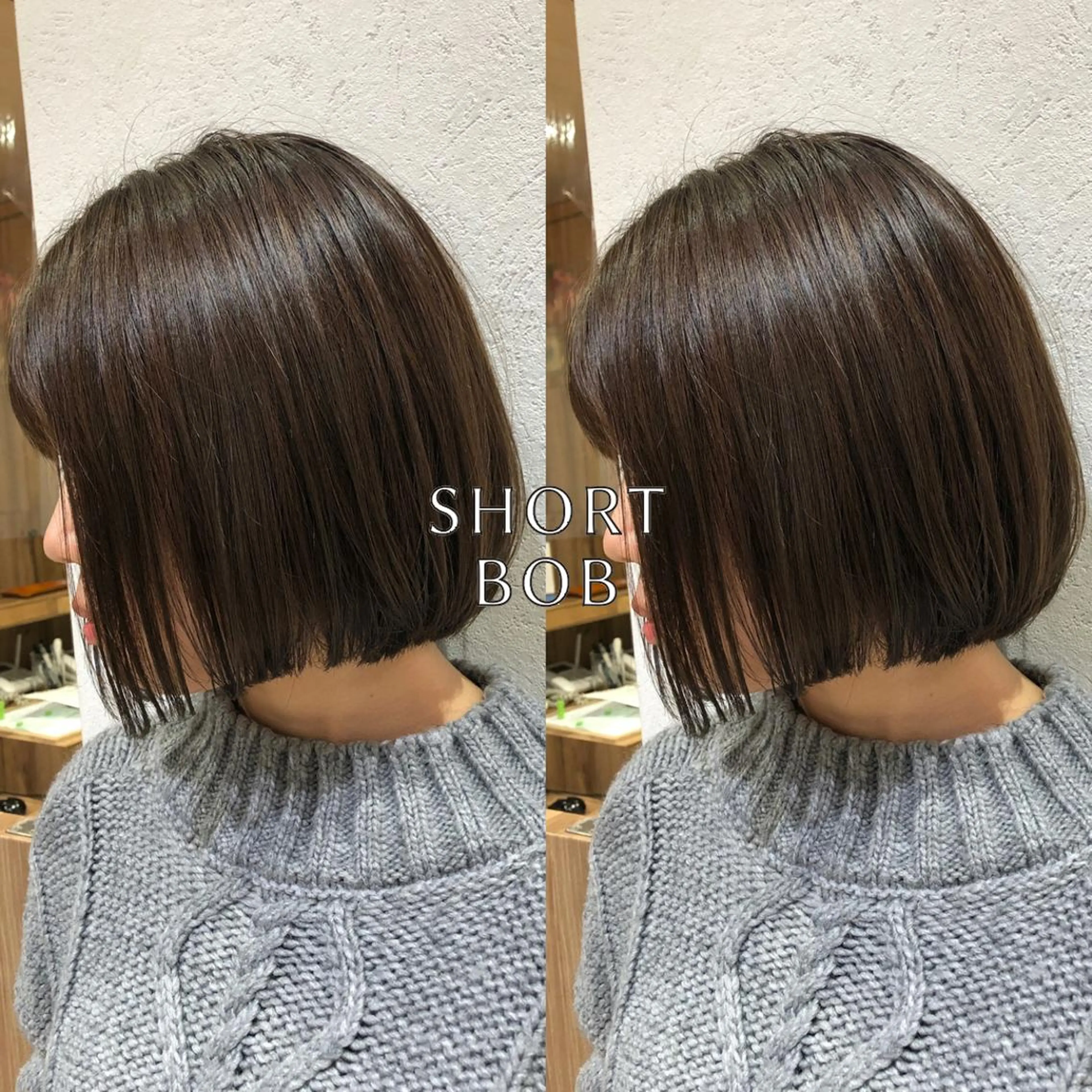 ショート パーマ ショートボブ ボブ ショートヘア ストレートパーマ カット 似合わせ レイヤー須川のヘアスタイル