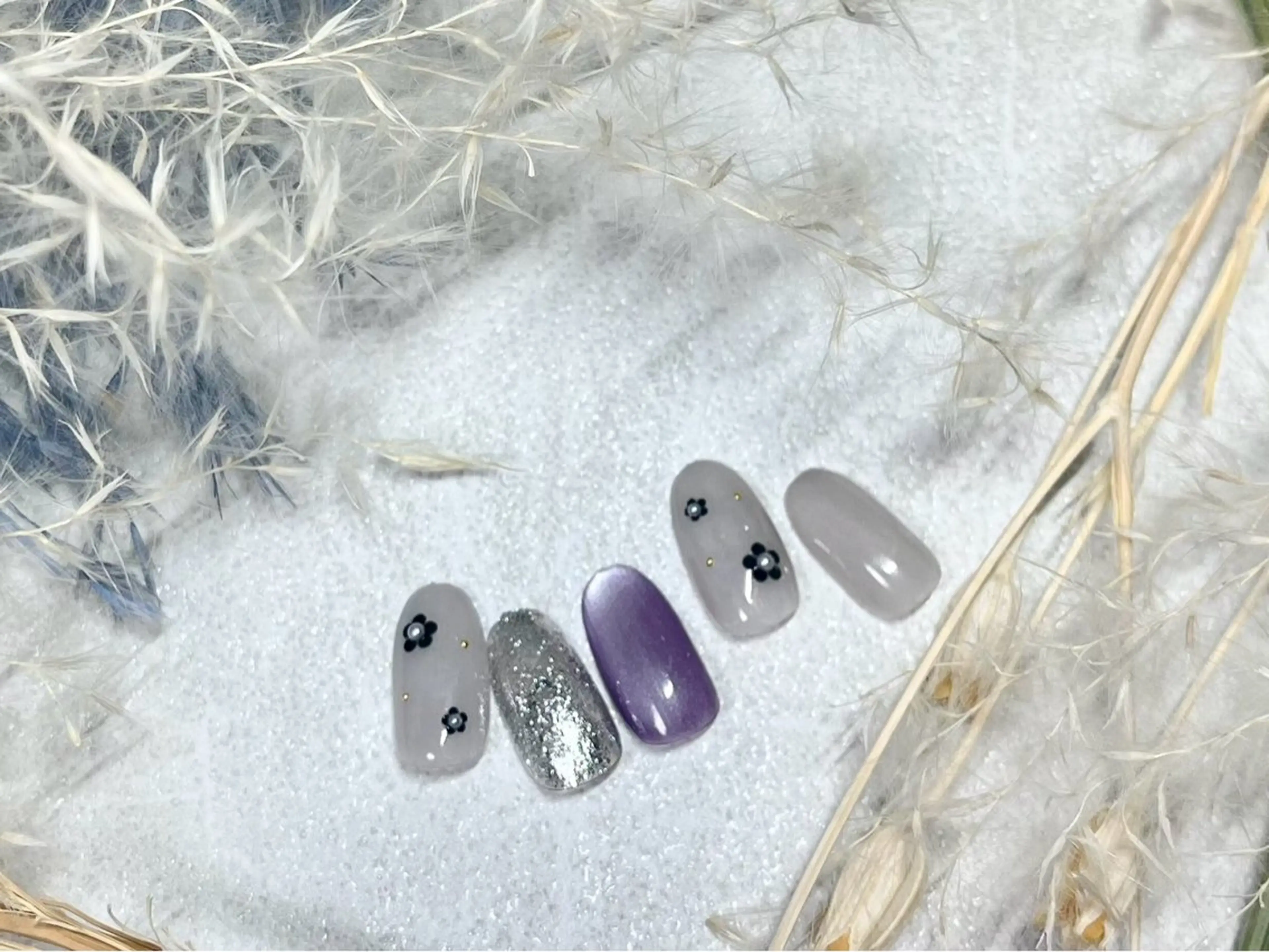 ネイル オーロラネイル 桜ネイル フラワーネイル フットネイル フレンチネイル ハンドネイル kiki nail たまプラーザのネイルデザイン