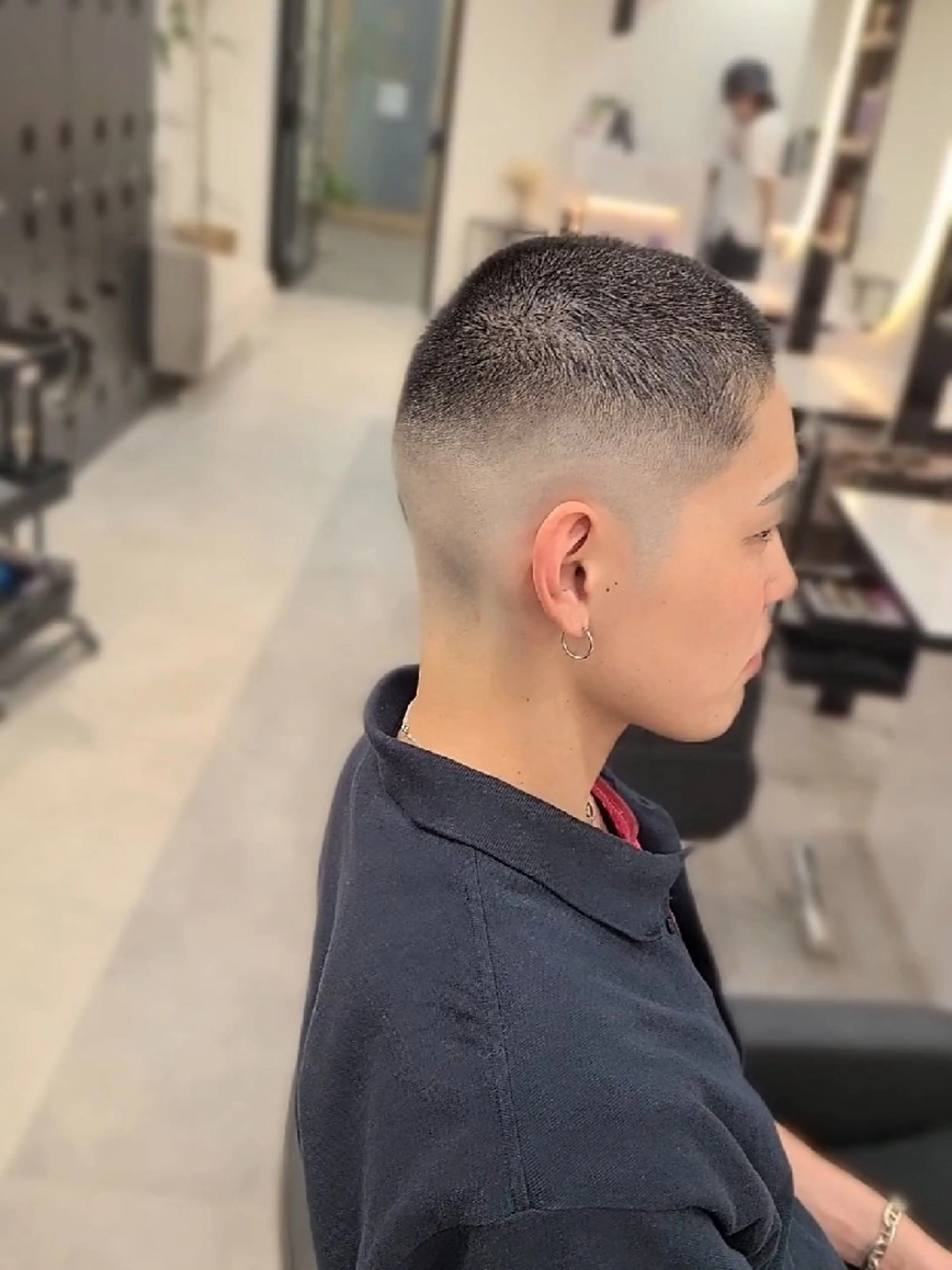 メンズ ショート フェードカット バズカット カット ヘアセット Lapis 名古屋駅前店所属・LEN名古屋/パーマ 海外ヘア/メンズ特化のヘアスタイル