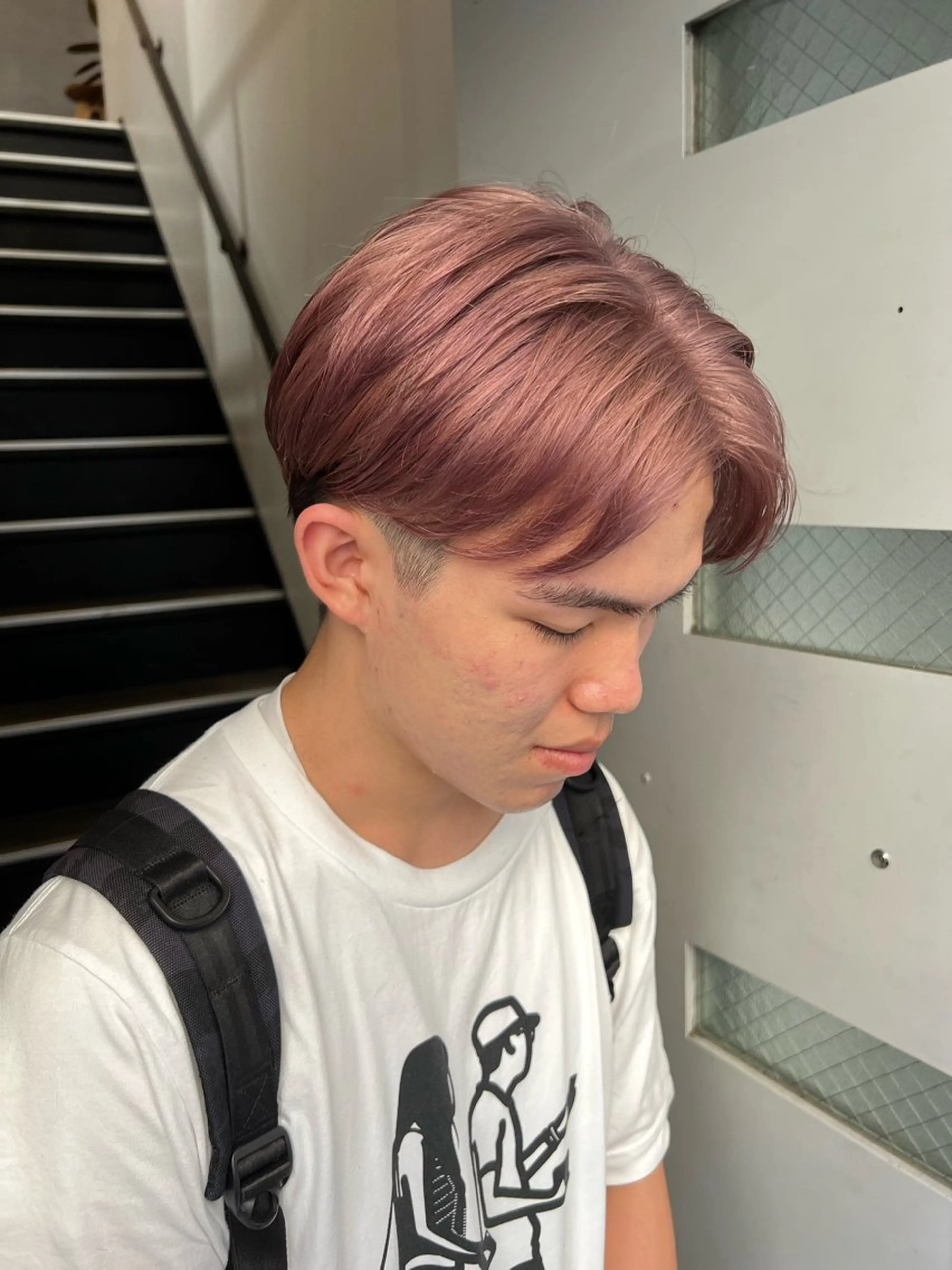 ショート カラー メンズ メンズブリーチ ブリーチ 大阪メンズパーマ /スパイキー/らいのヘアスタイル