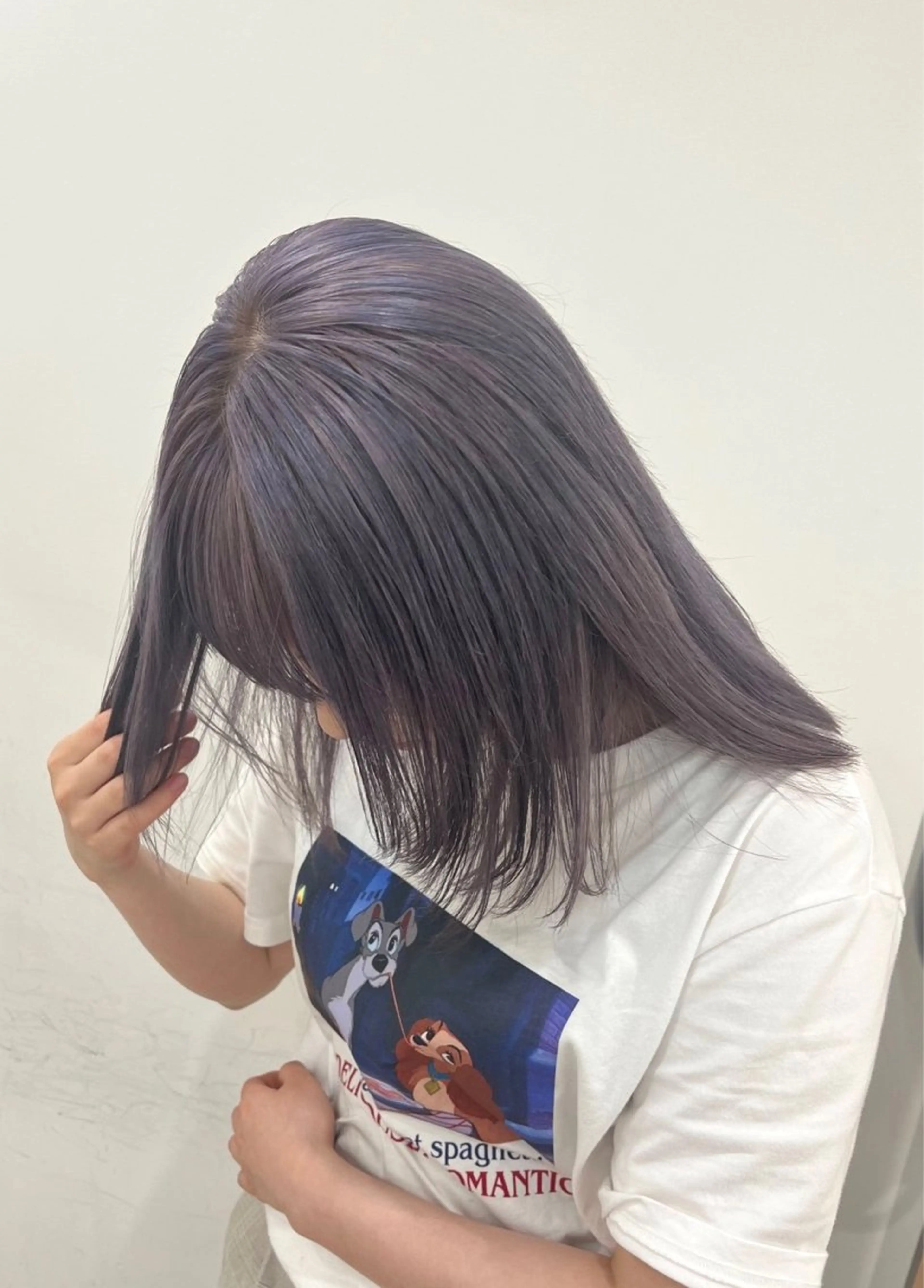 ミディアム パープルカラー 透明感/ダブルカラー /kazui🐈のヘアスタイル