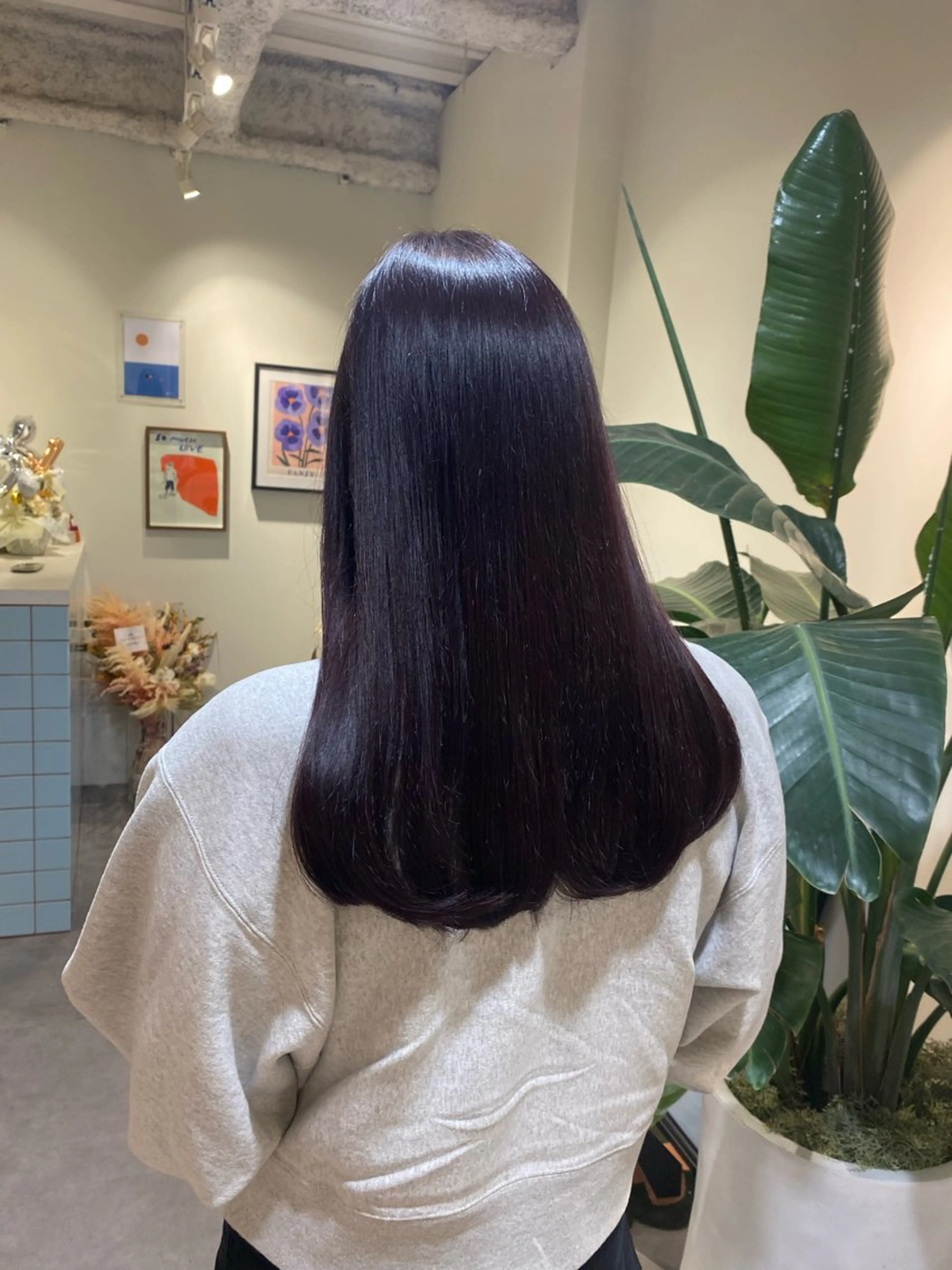 セミロング カラー 当日予約大歓迎💗 依田瑞希のヘアスタイル