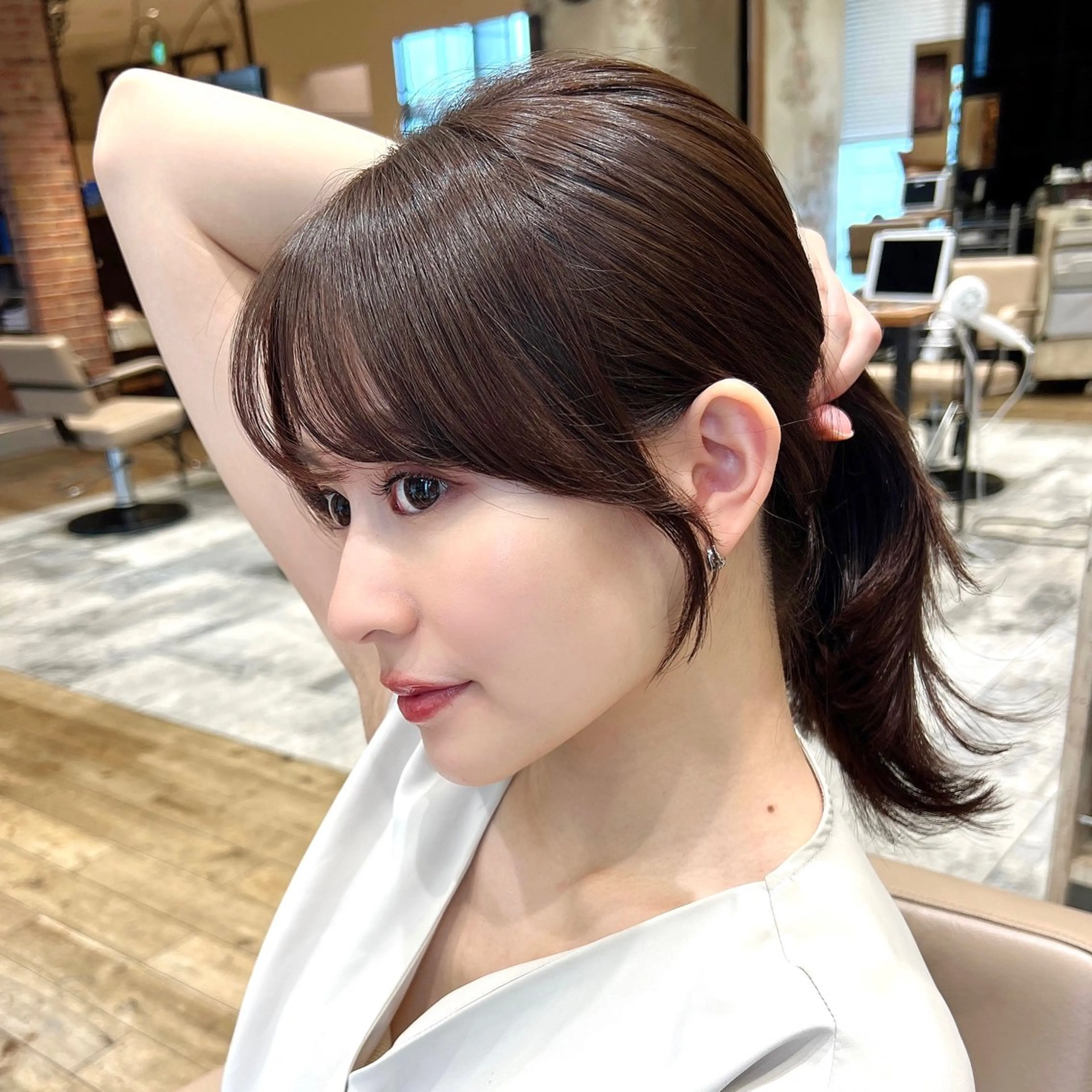 ミディアム 🧡くびれヘア/前髪 顔周り🧡久原結衣のヘアスタイル