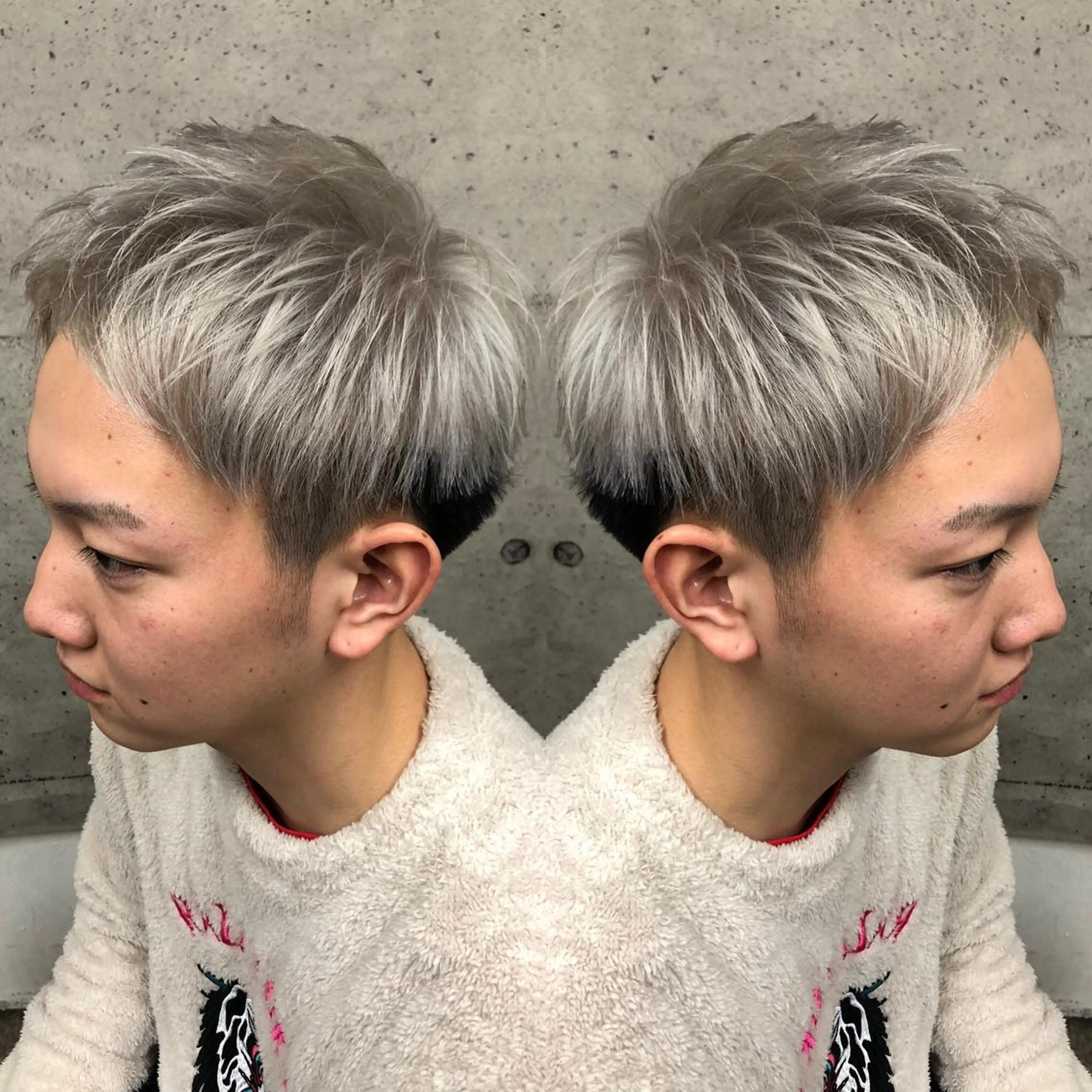 ショート カラー メンズ メンズブリーチ ブリーチ 奥山義進/大宮 /ダブルカラーのヘアスタイル