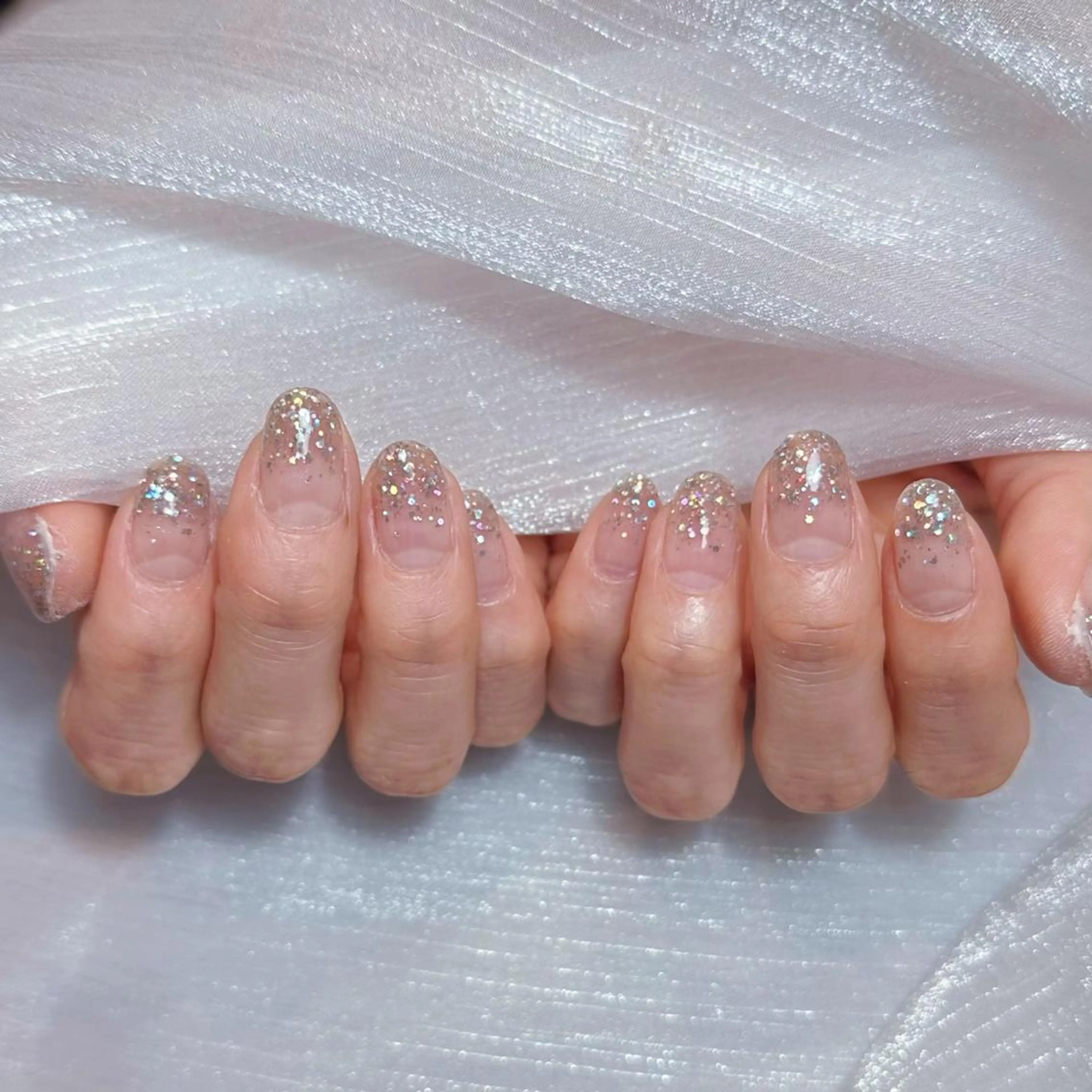 ネイル アートネイル オーロラネイル ガーリー キラキラネイル 韓国ネイル ハンドネイル ハンドケア Diamond 🚢のネイルデザイン