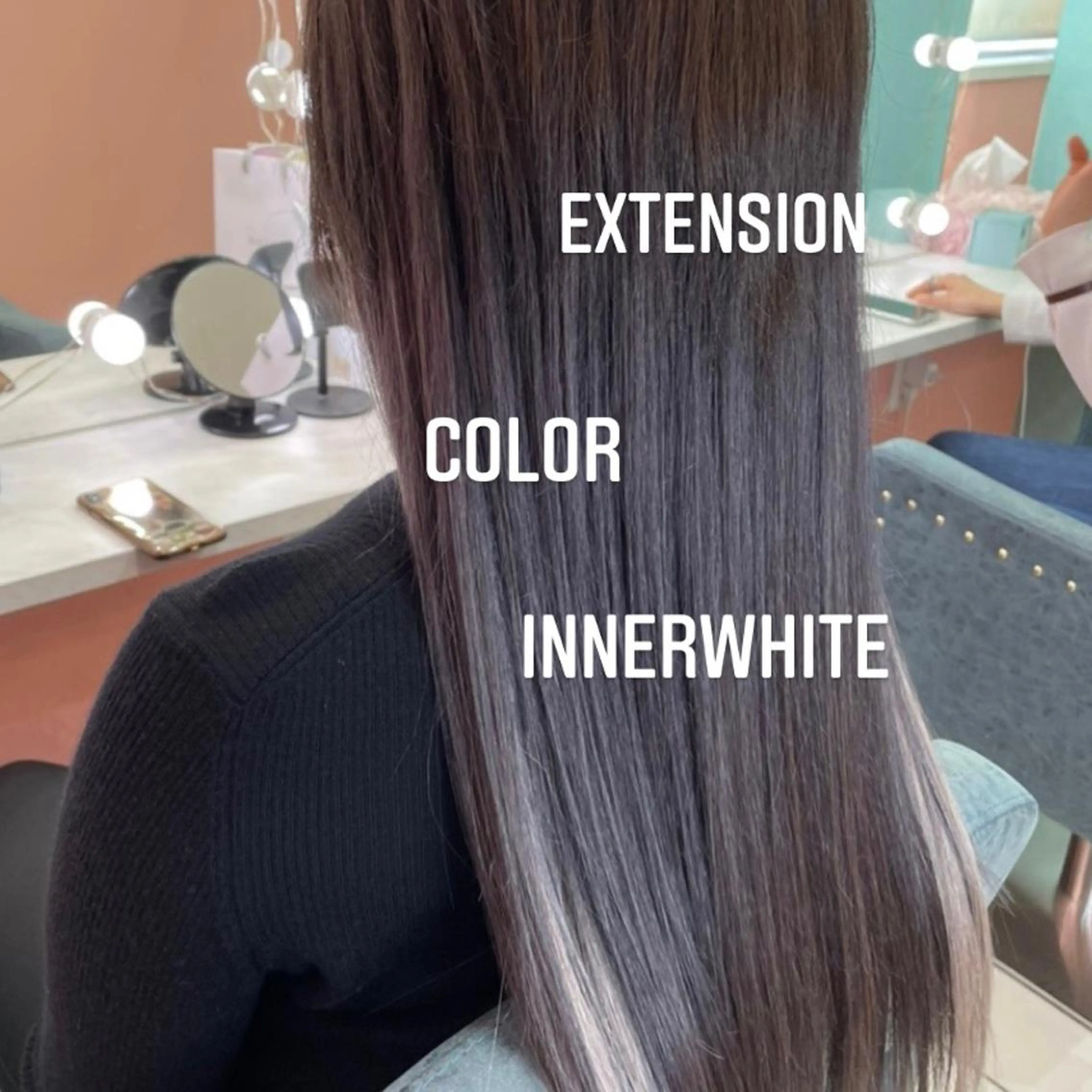 ロング カラー ヘアカラー エクステ エクステ🩵ブリーチ 韓国ヘア🩵KAEのヘアスタイル