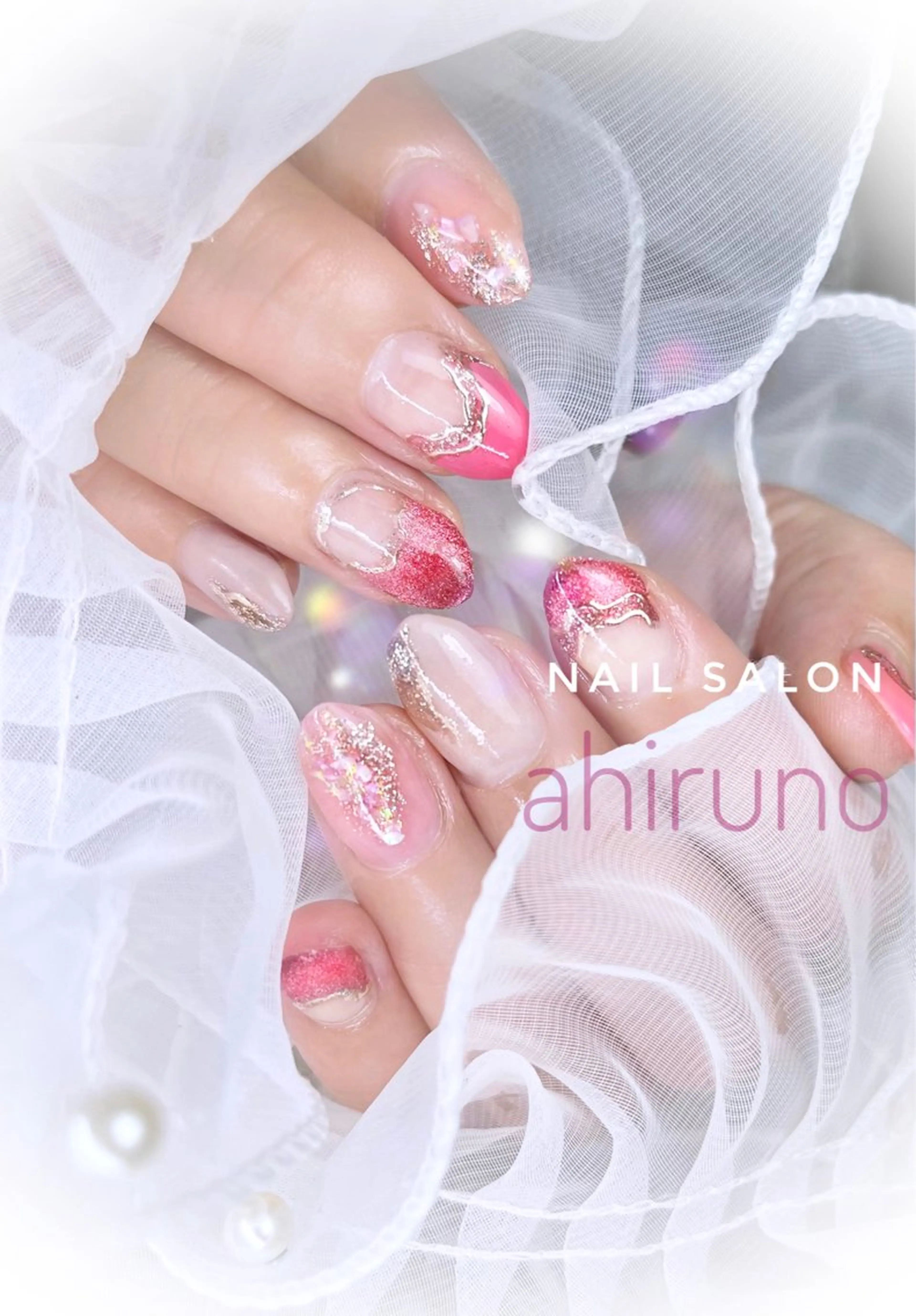 ネイル キラキラネイル ピンク ハンドネイル ａｈｉｒｕｎｏ ✿ ｙｕiのネイルデザイン