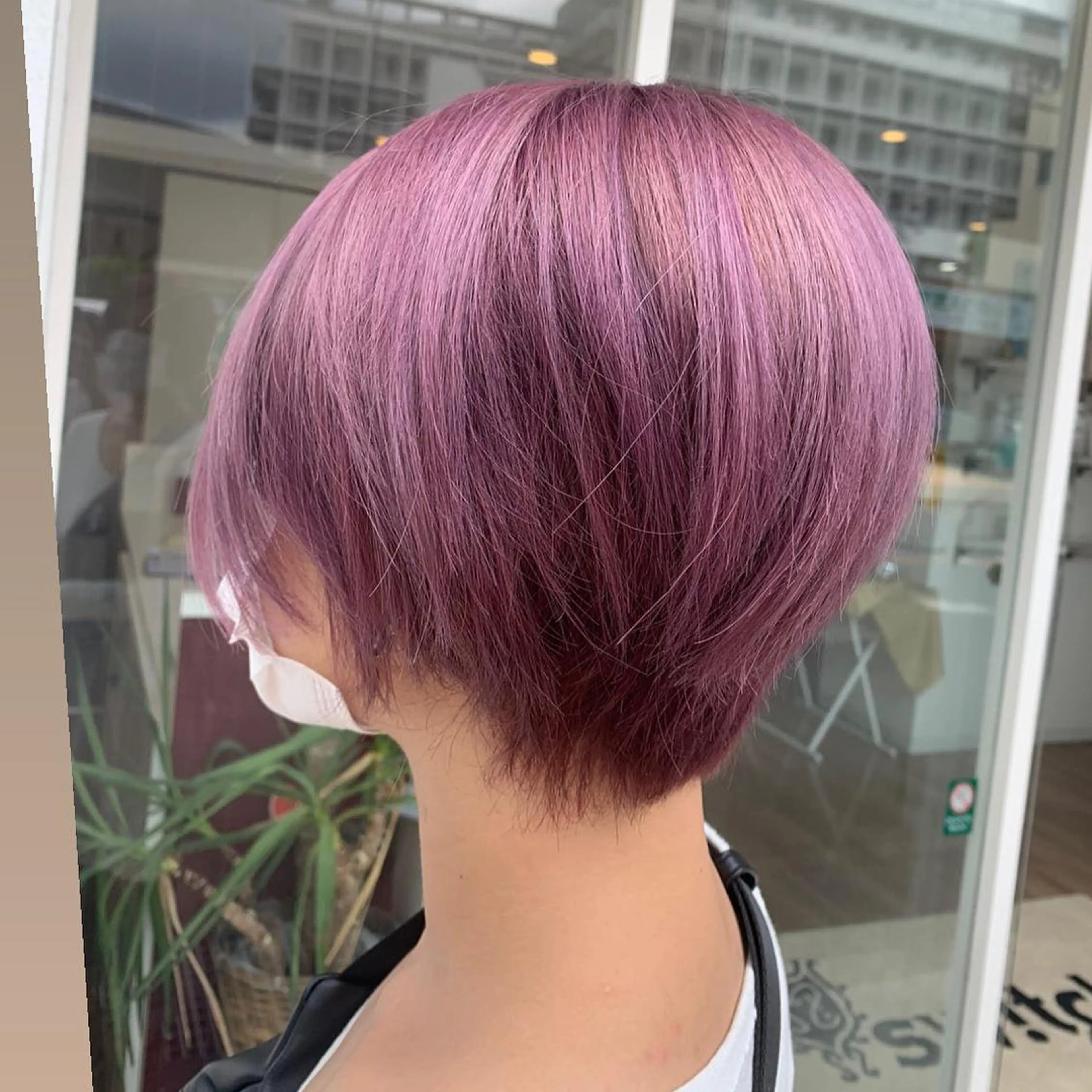 ショート カラー ブリーチ ピンクカラー hair & spa Nalu所属・hair & spa Naluのヘアスタイル