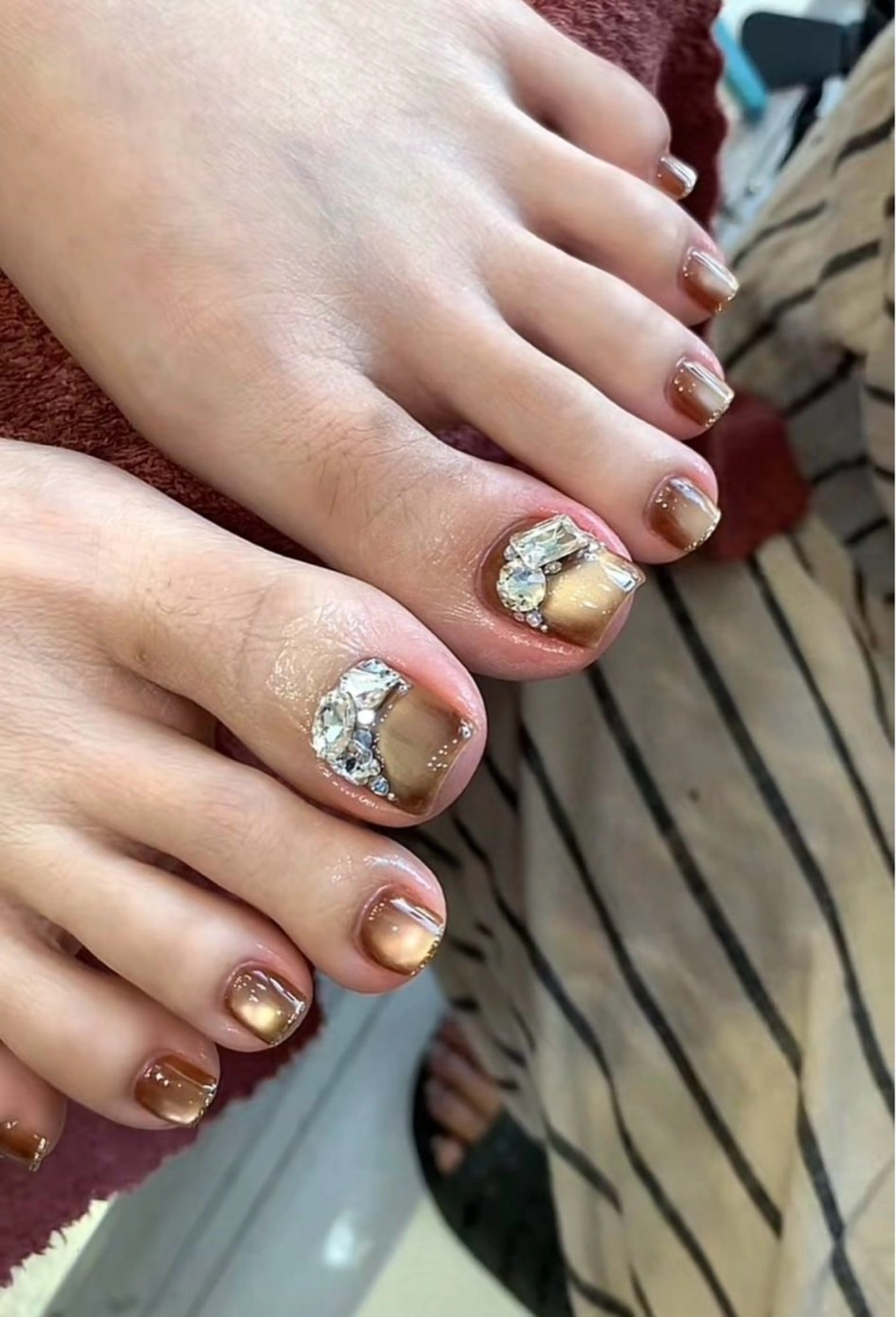 ネイル 韓国ネイル 持ち込み ニュアンスネイル ネイルチップ 冬ネイル RINN ANA.CHUOのネイルデザイン