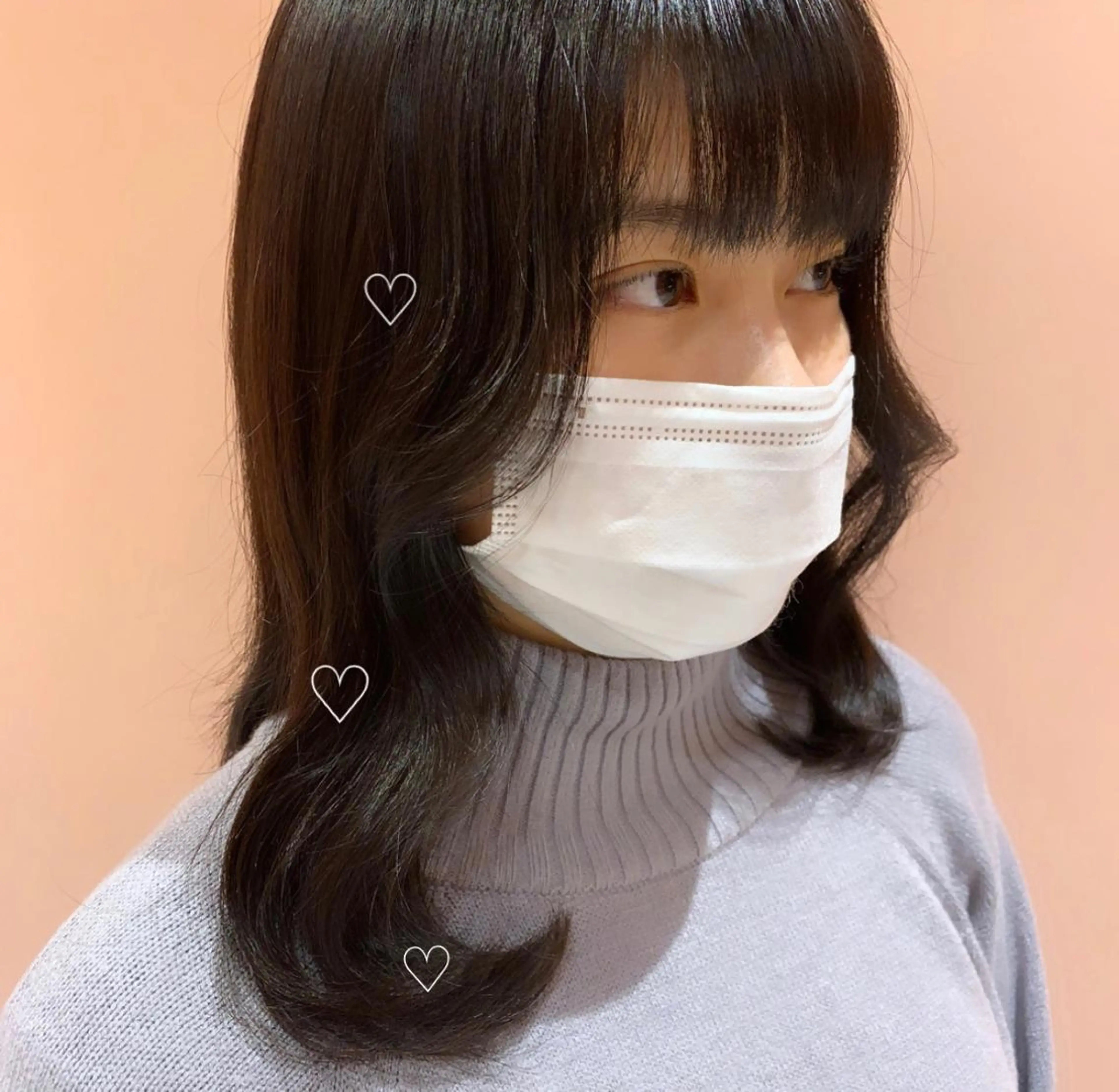 ミディアム カラー ヘアアレンジ 大阪韓国ヘア 🦋RINKAのヘアスタイル