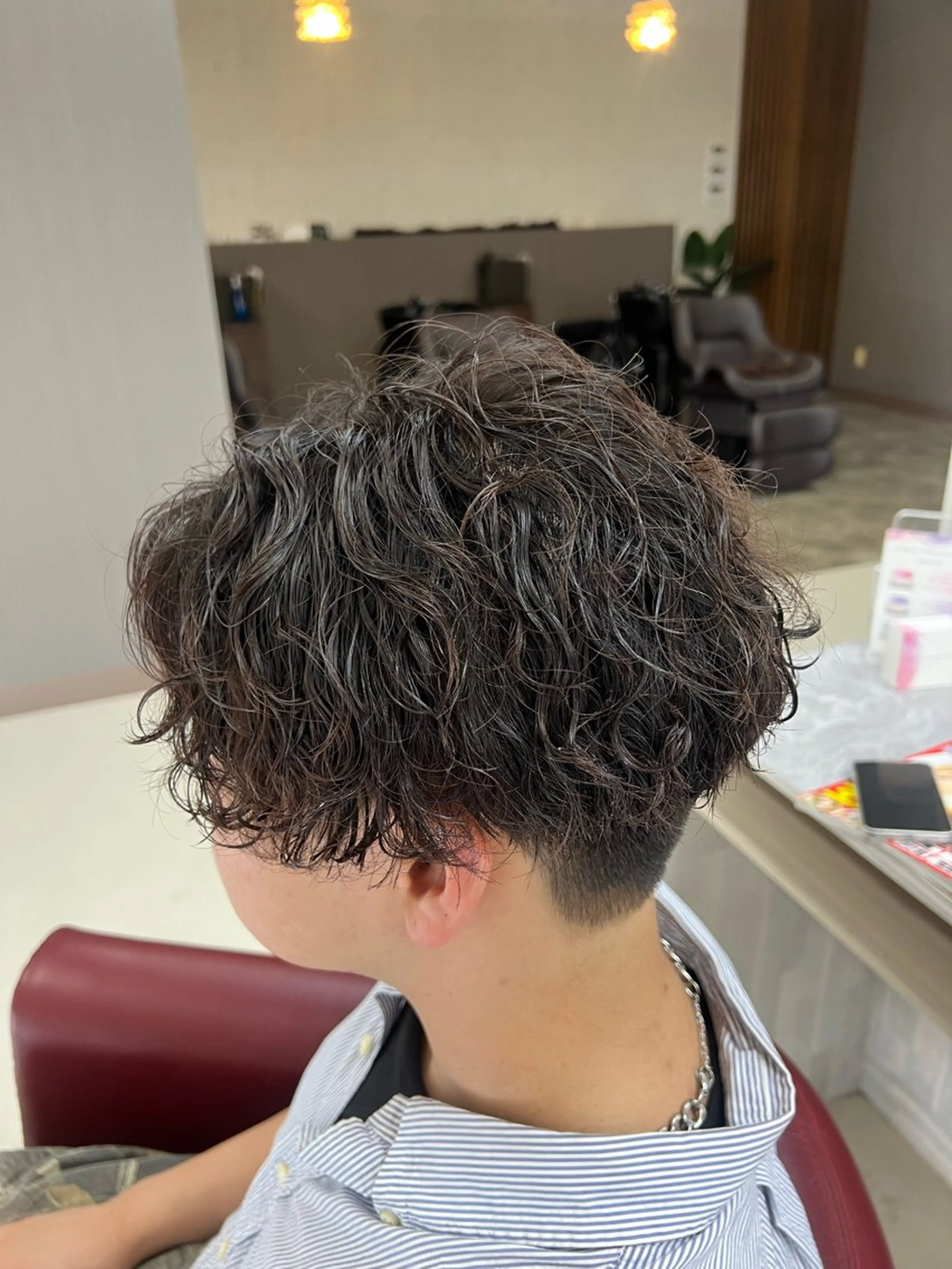 ショート パーマ メンズ メンズパーマ 波巻きパーマ KEN 🌟のヘアスタイル