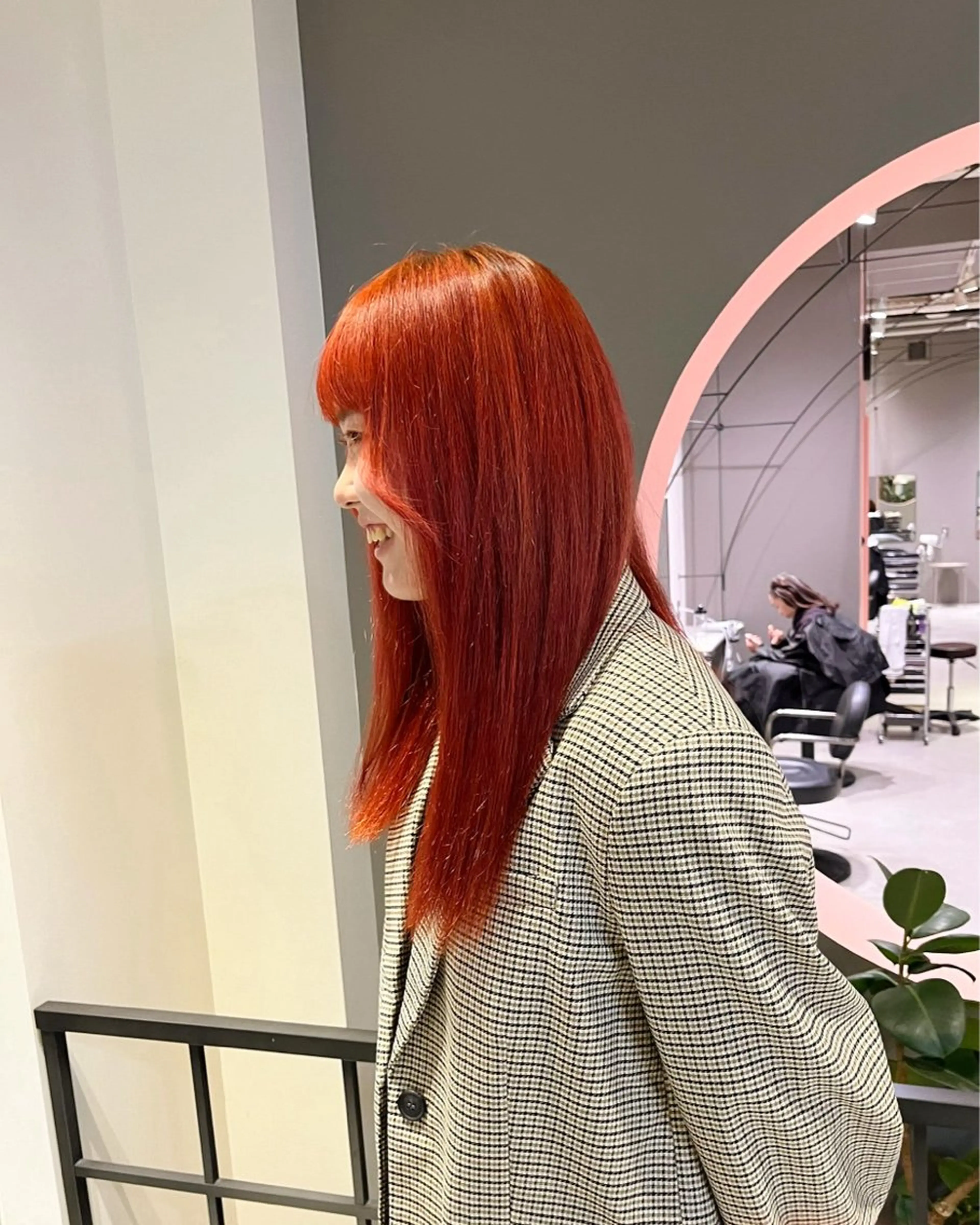 カラー ブリーチ オレンジ ヘアカラー 石塚 健汰のヘアスタイル