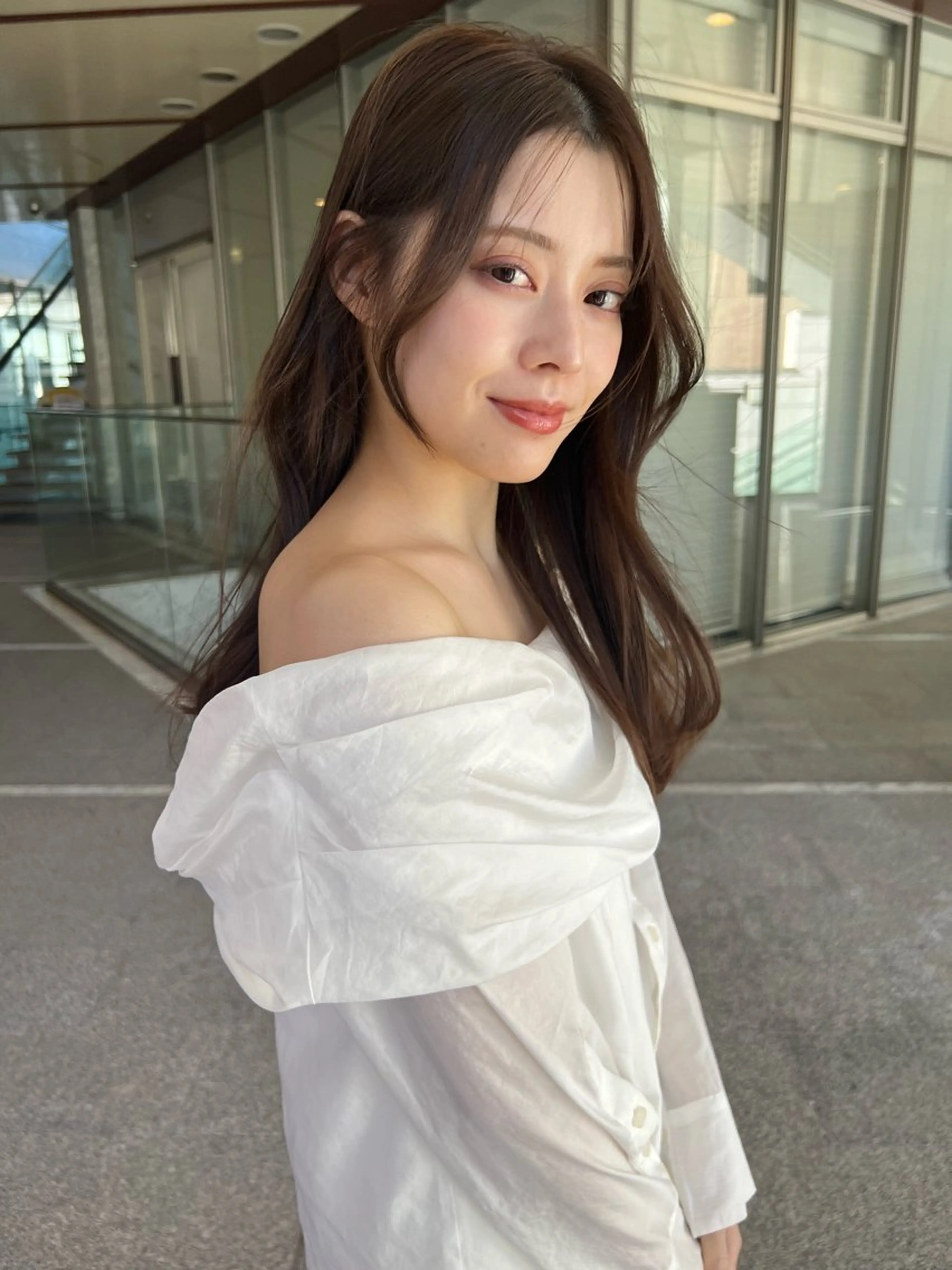 ロング 韓国風ヘア レイヤーカット カット トリートメント ヘッドスパ ヘアセット SHEA.学芸大学所属・一箭 恵梧/ロングヘアのヘアスタイル