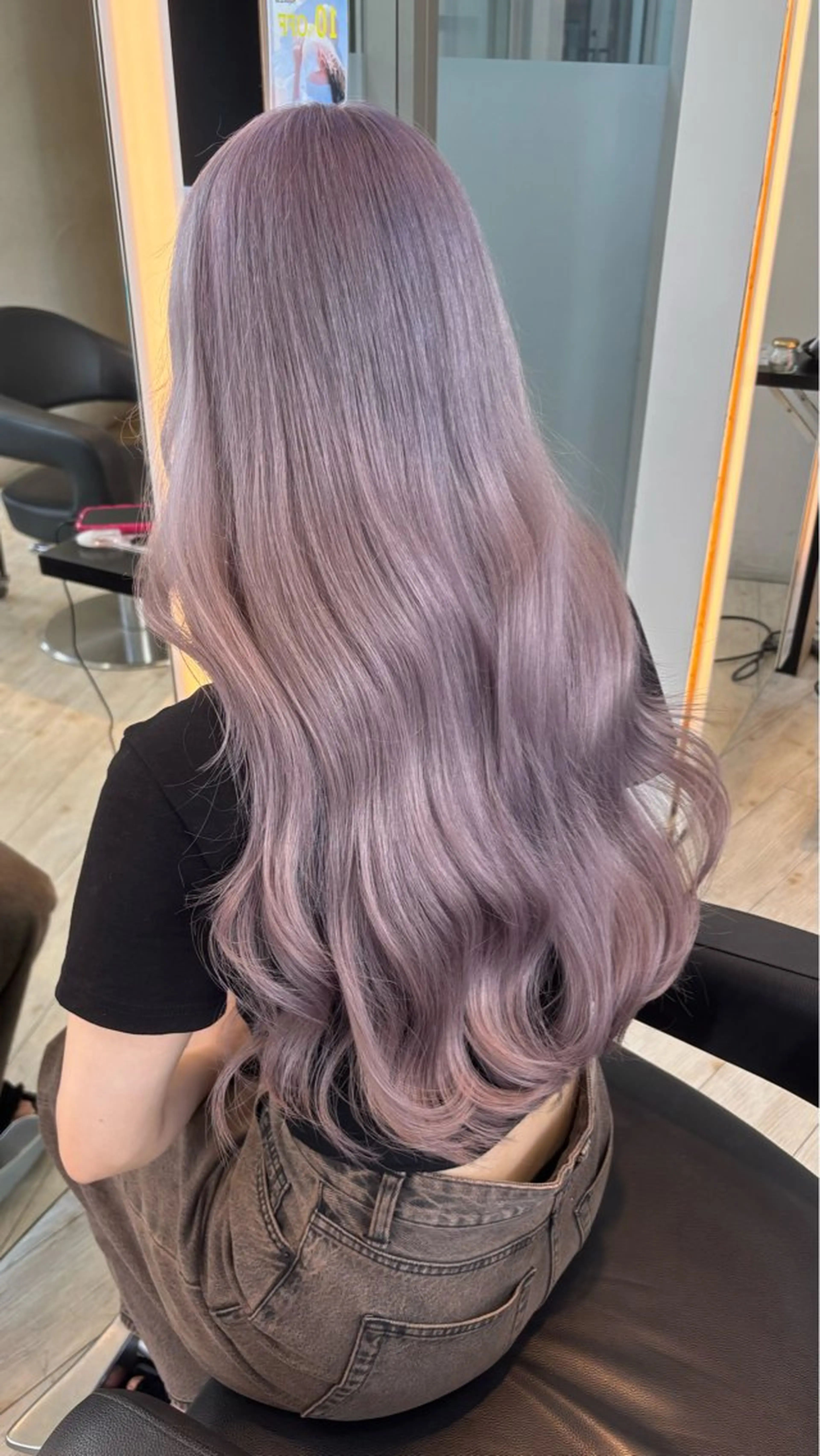ロング カラー ブリーチ ブロンド ラベンダーカラー 髪質改善 miyu/ボブ/ 透明感カラー/栄のヘアスタイル