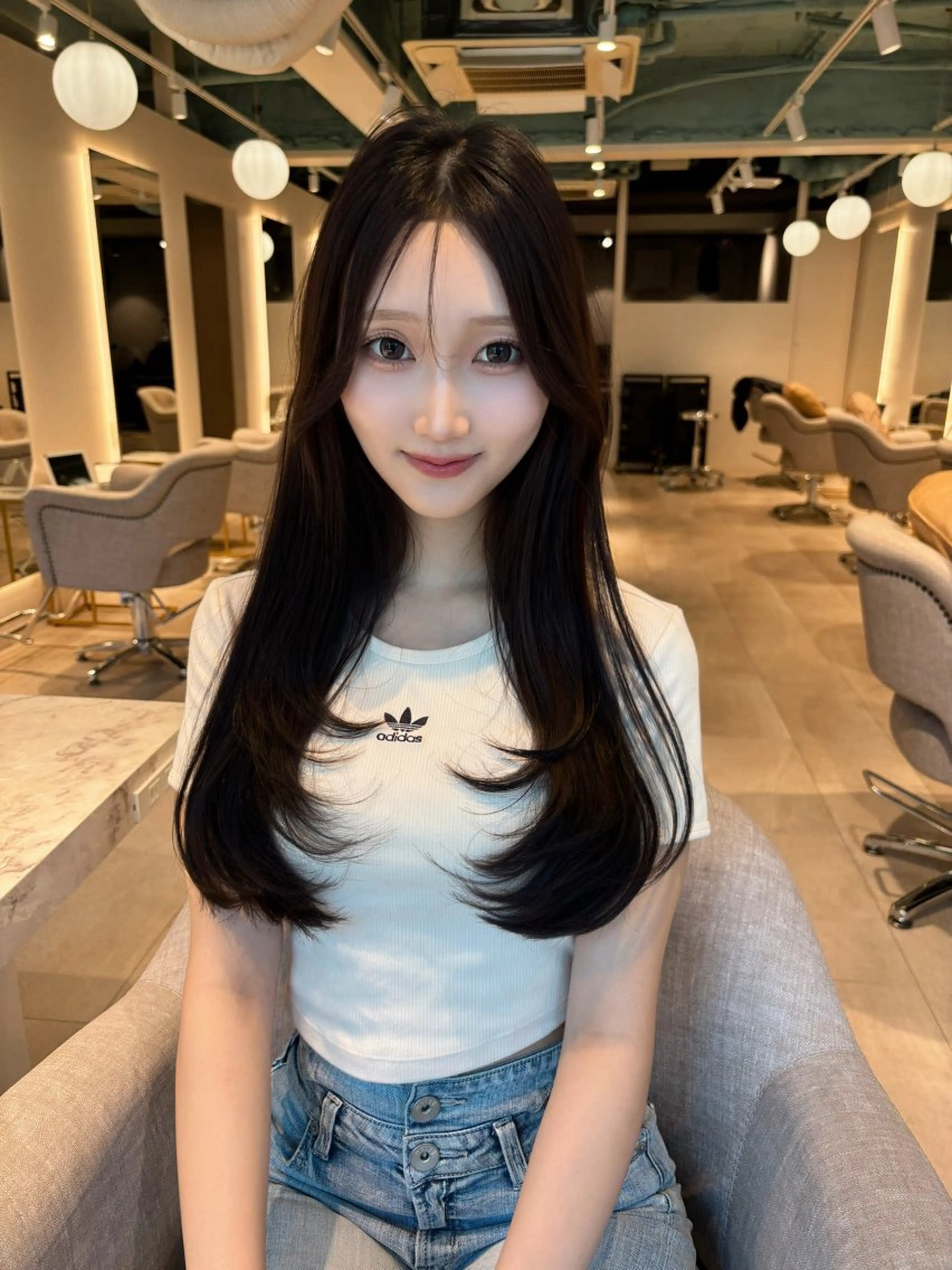 ロング レイヤーカット レイヤーカット/ 韓国girly🤍楓のヘアスタイル