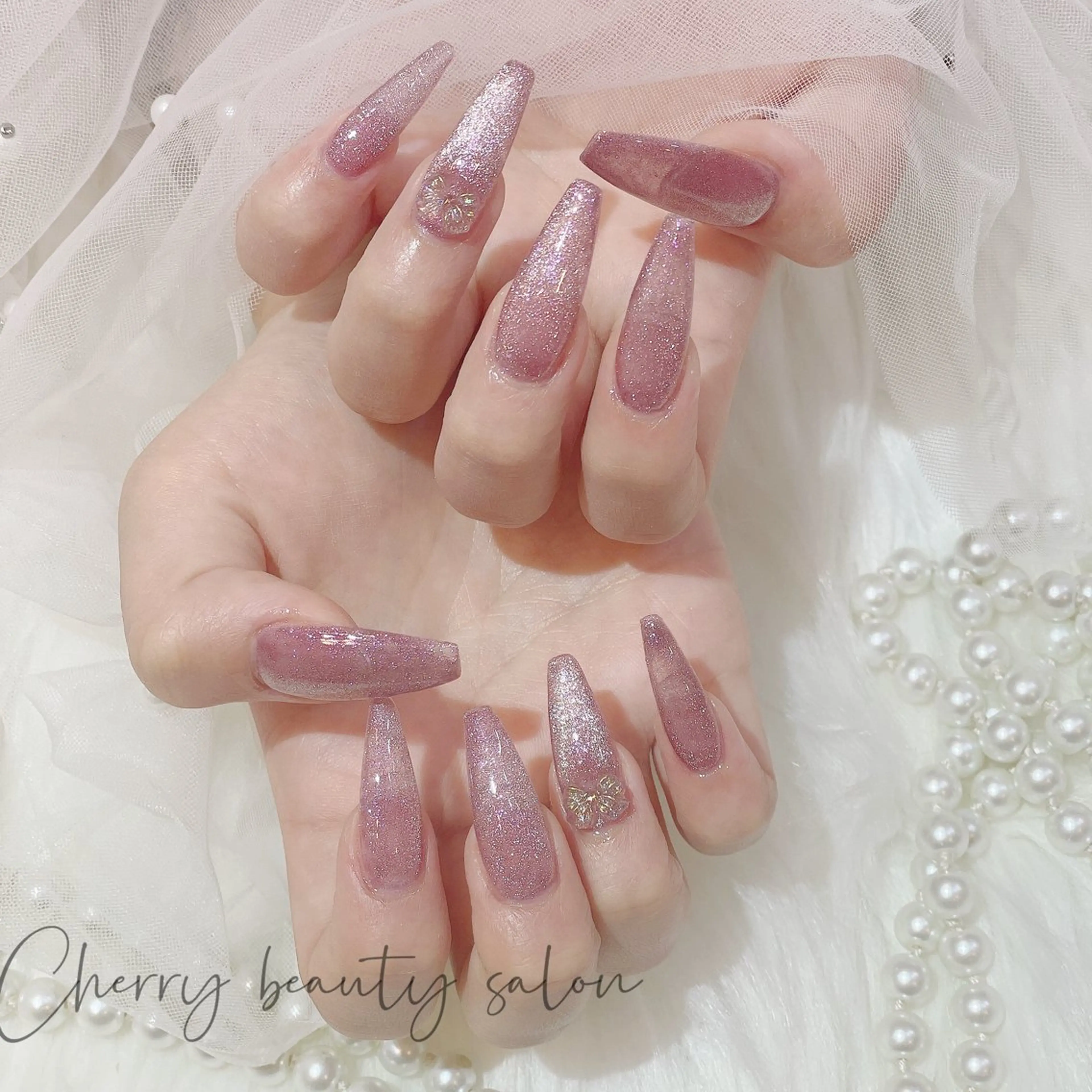 ネイル マグネットネイル SAKURA 🍒のネイルデザイン