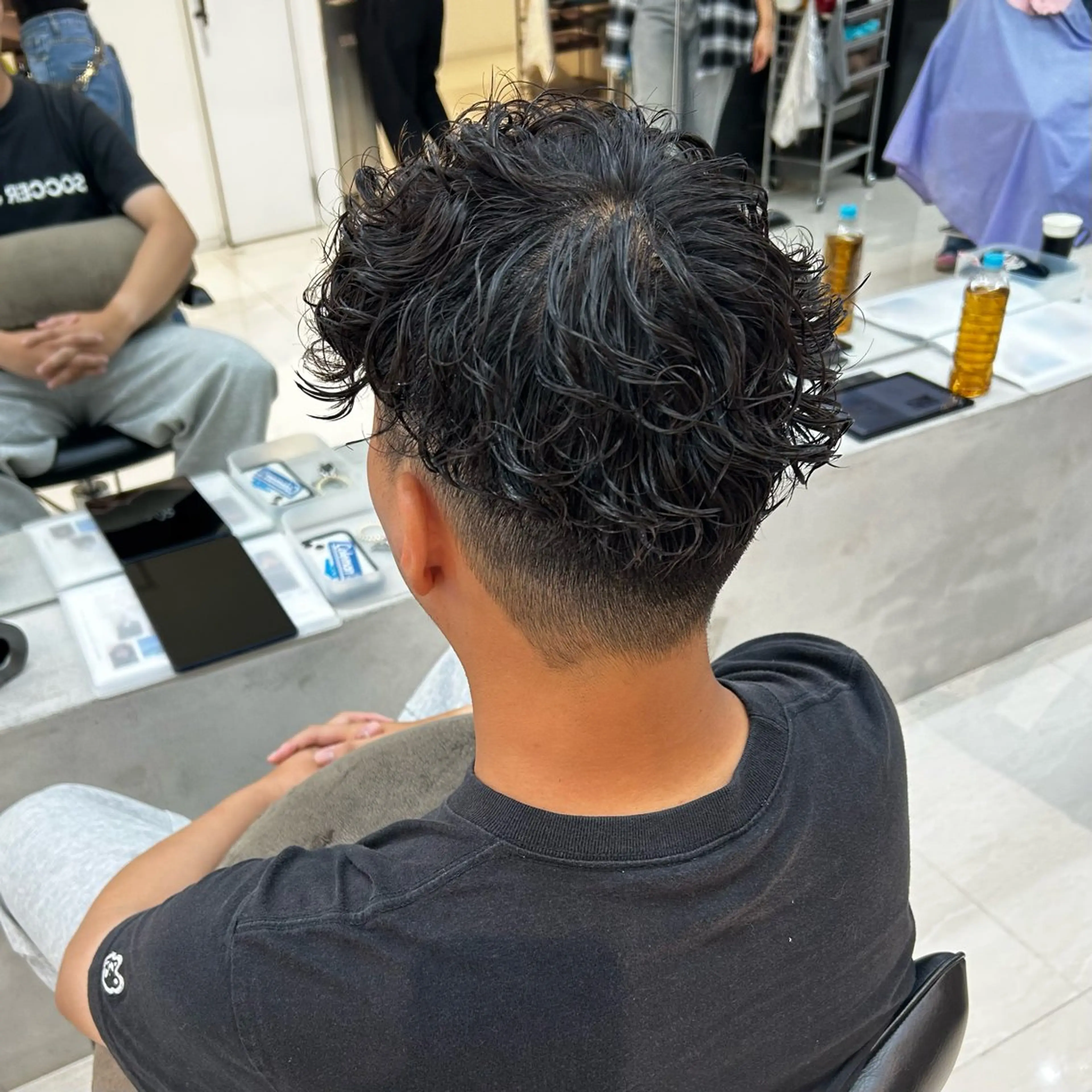 パーマ メンズ カット パーマ ちさと/メンズ ショート/縮毛矯正のヘアスタイル