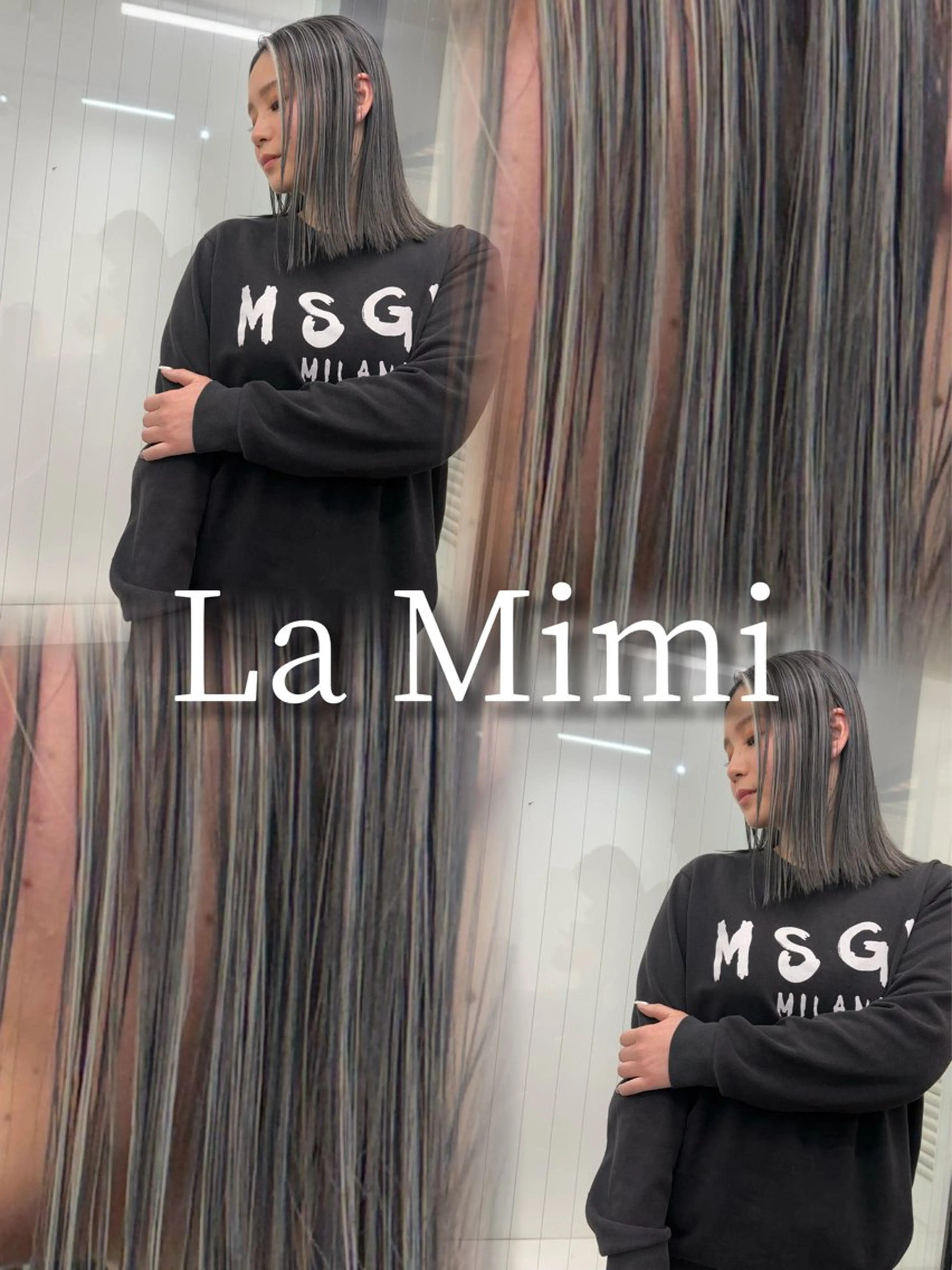 ショート カラー バレイヤージュ ミストバング ブリーチ 透明感カラー ダブルカラー HAIR SMILE COEURのヘアスタイル