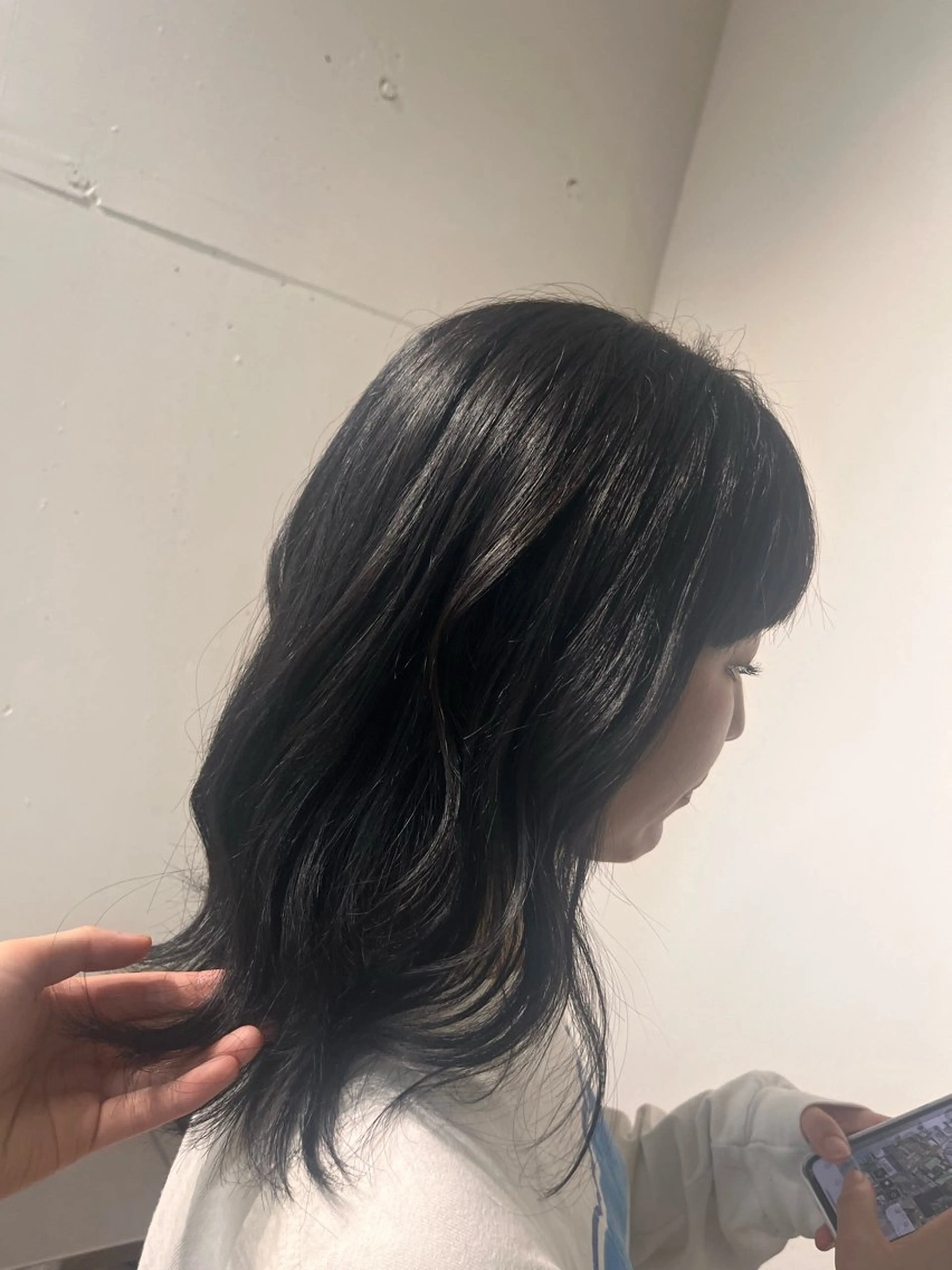カラー 透明感カラー グレージュ パーマ/縮毛矯正 /韓国風/佐藤里咲のヘアスタイル