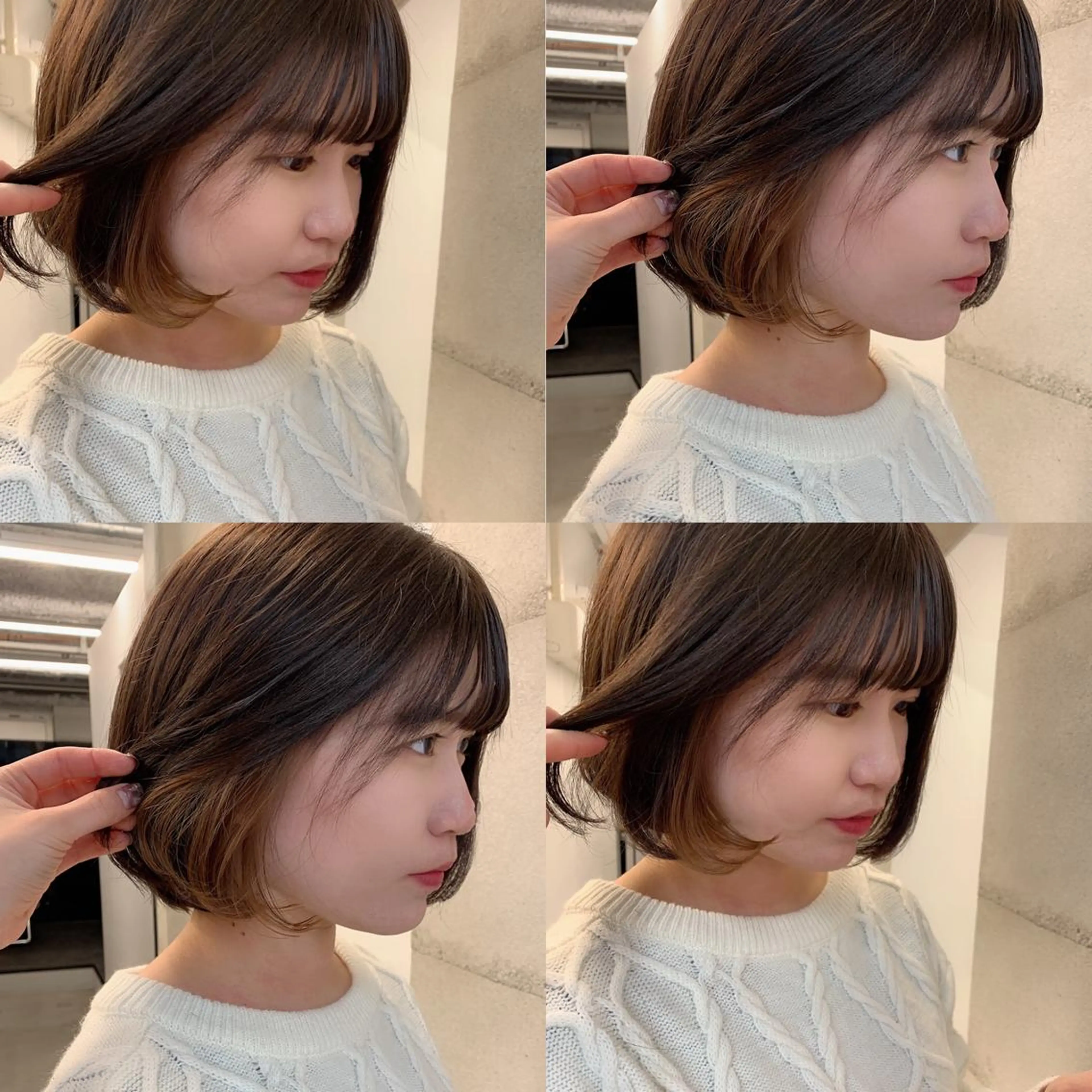 ミディアム カラー 透明感/オリーブ/ グレージュ/YUKAのヘアスタイル