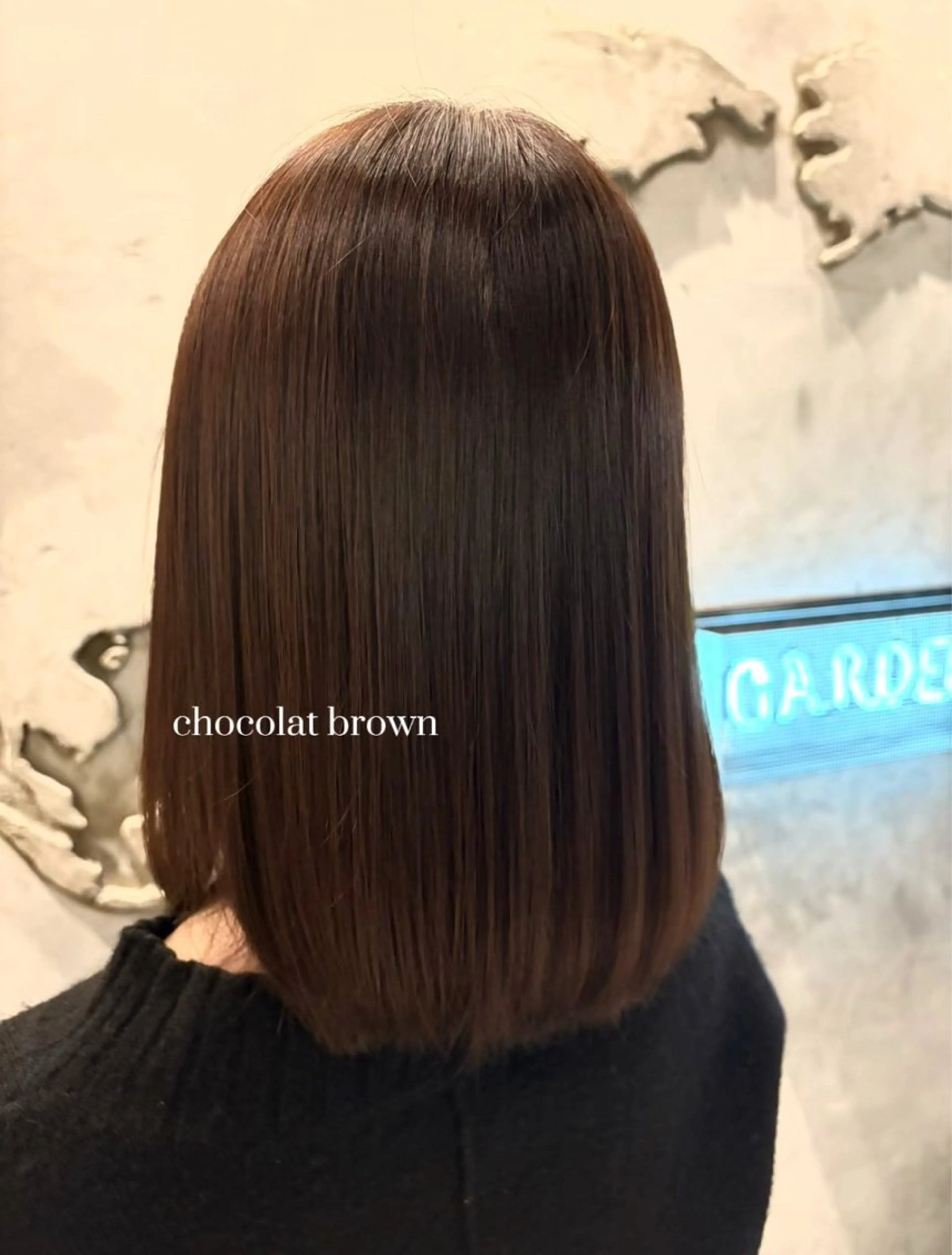 ミディアム チョコレートブラウン 髪質改善 艶髪/トリートメント /透明感🍒YUAのヘアスタイル