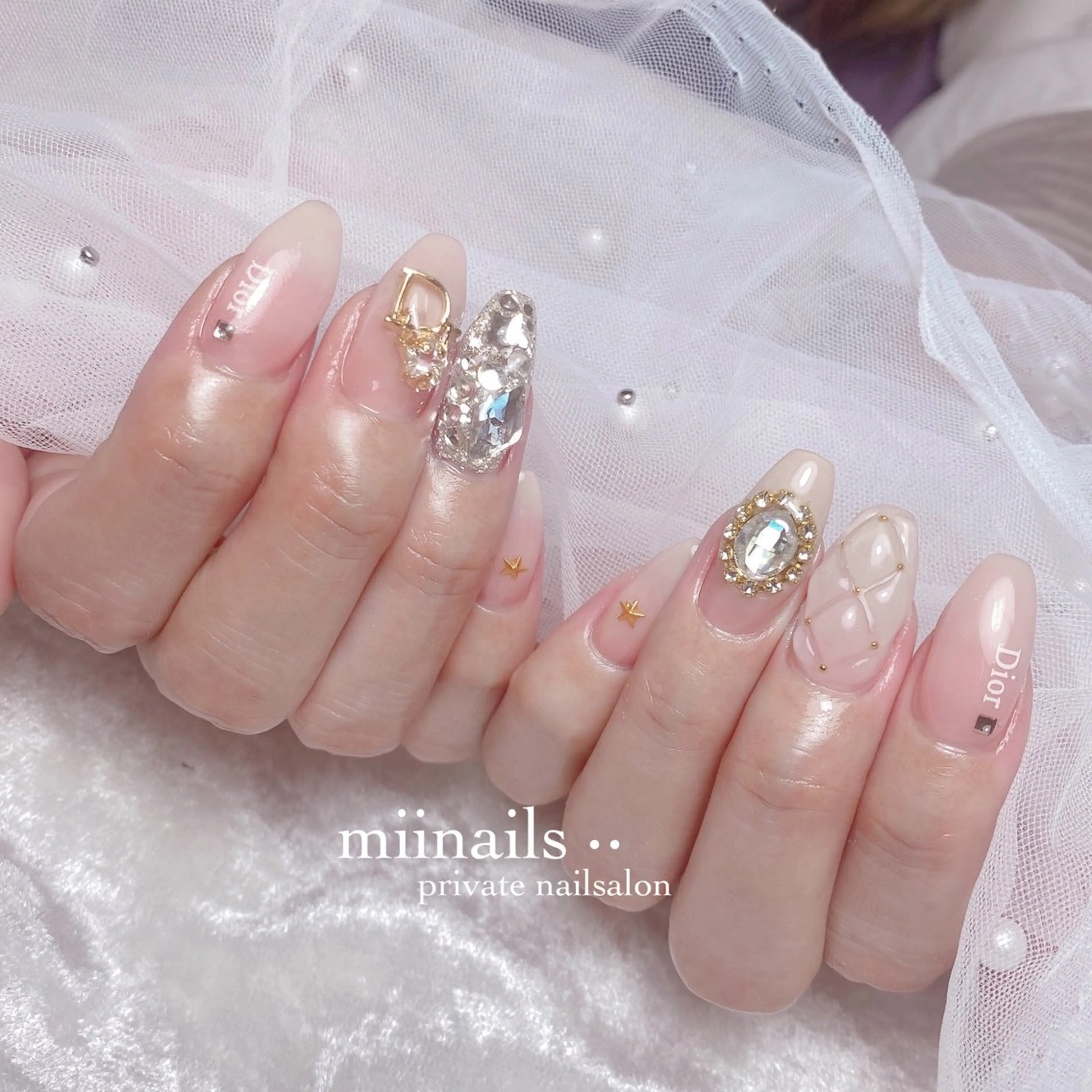 ネイル フレンチネイル 韓国ネイル ワンホンネイル ハンドネイル nailsalon miinailsのネイルデザイン