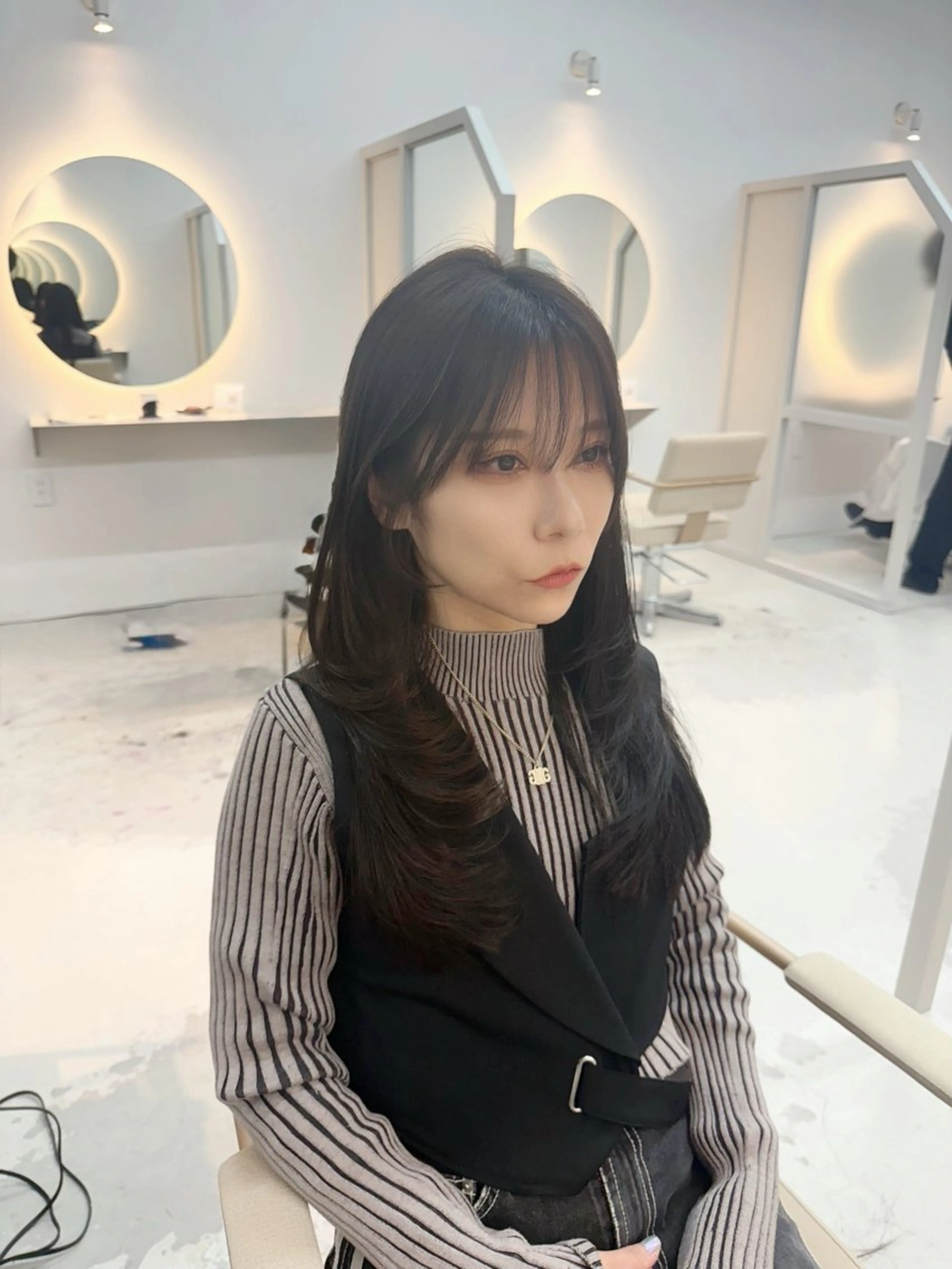 セミロング カット sida西院/ 原田大希のヘアスタイル