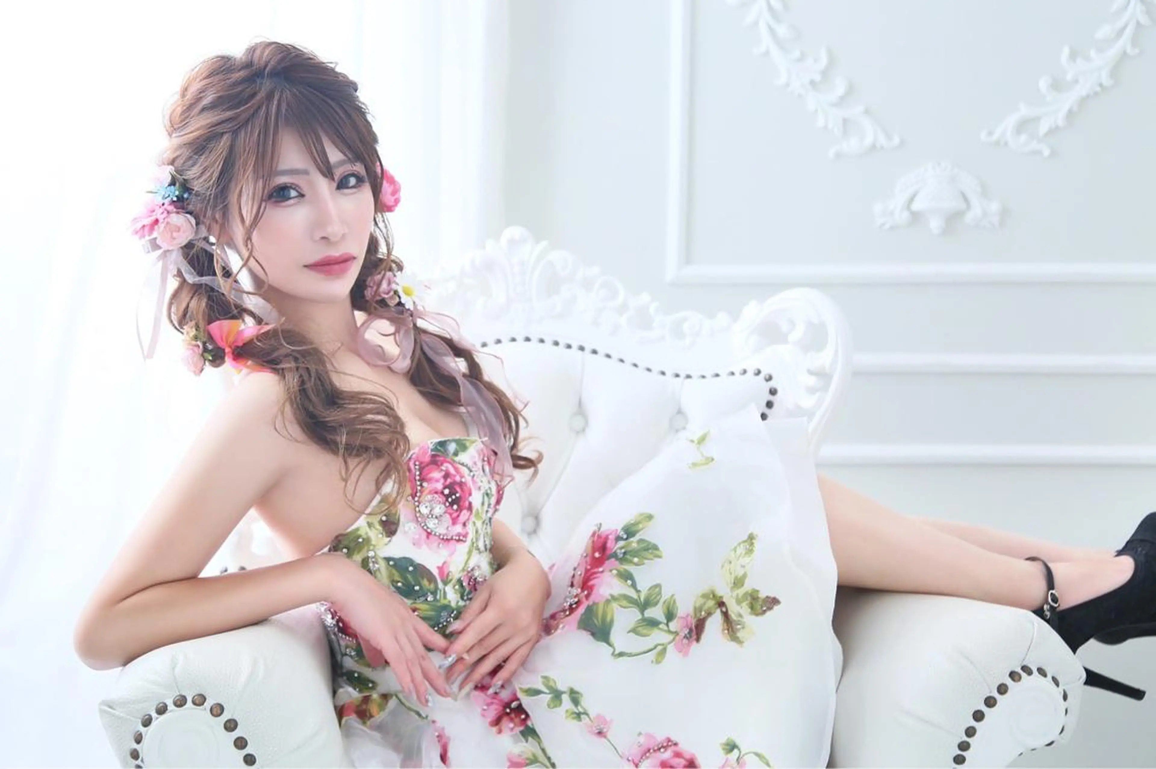 ロング ヘアアレンジ ヘアセット KANA カナのマツエク・マツパデザイン