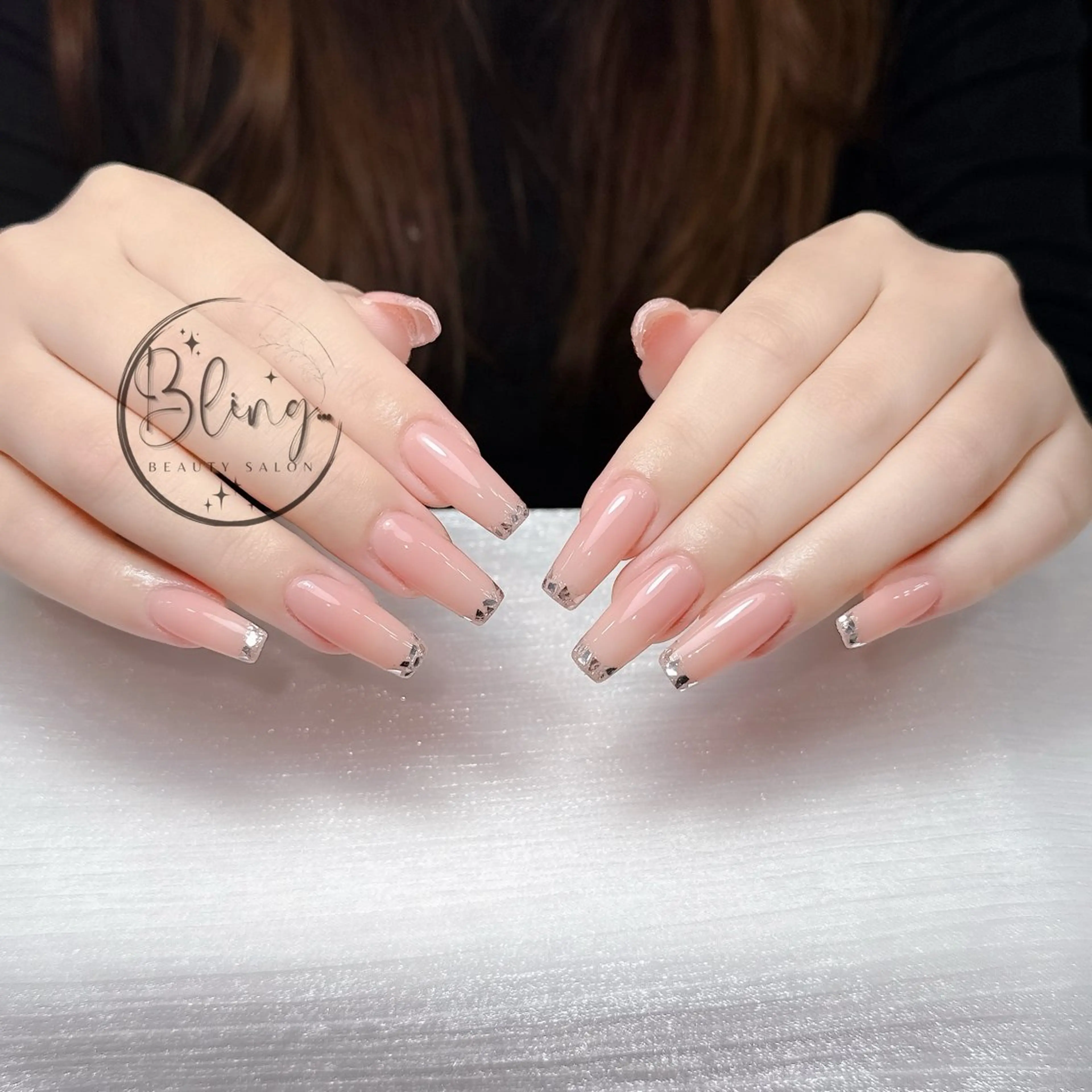 ロング 韓国風ヘア ハンドネイル Bling Salonのネイルデザイン