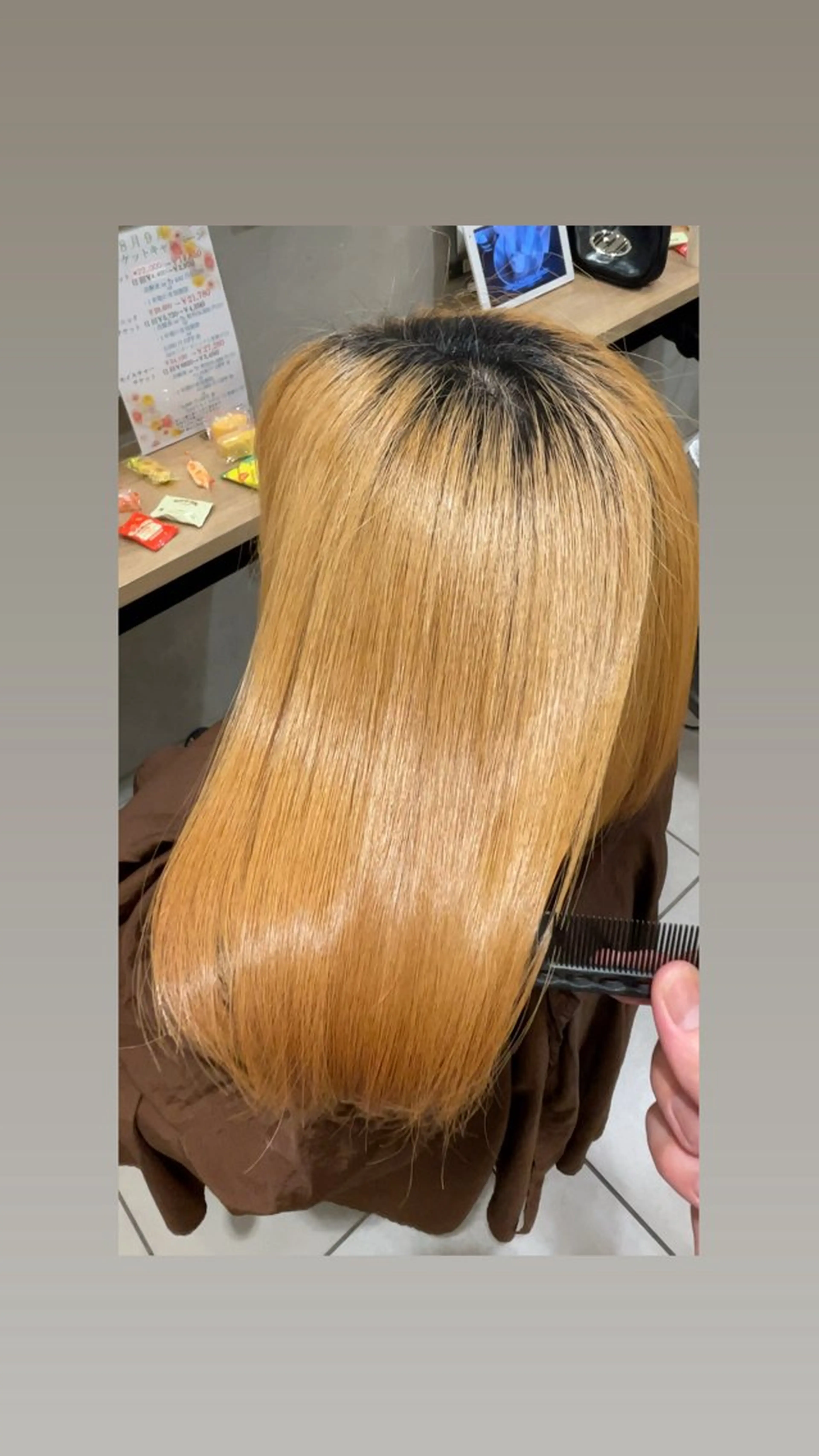 ミディアム 髪質改善 トリートメント カット トリートメント 💈髪質改善特化💈 岡田 侑輝のヘアスタイル