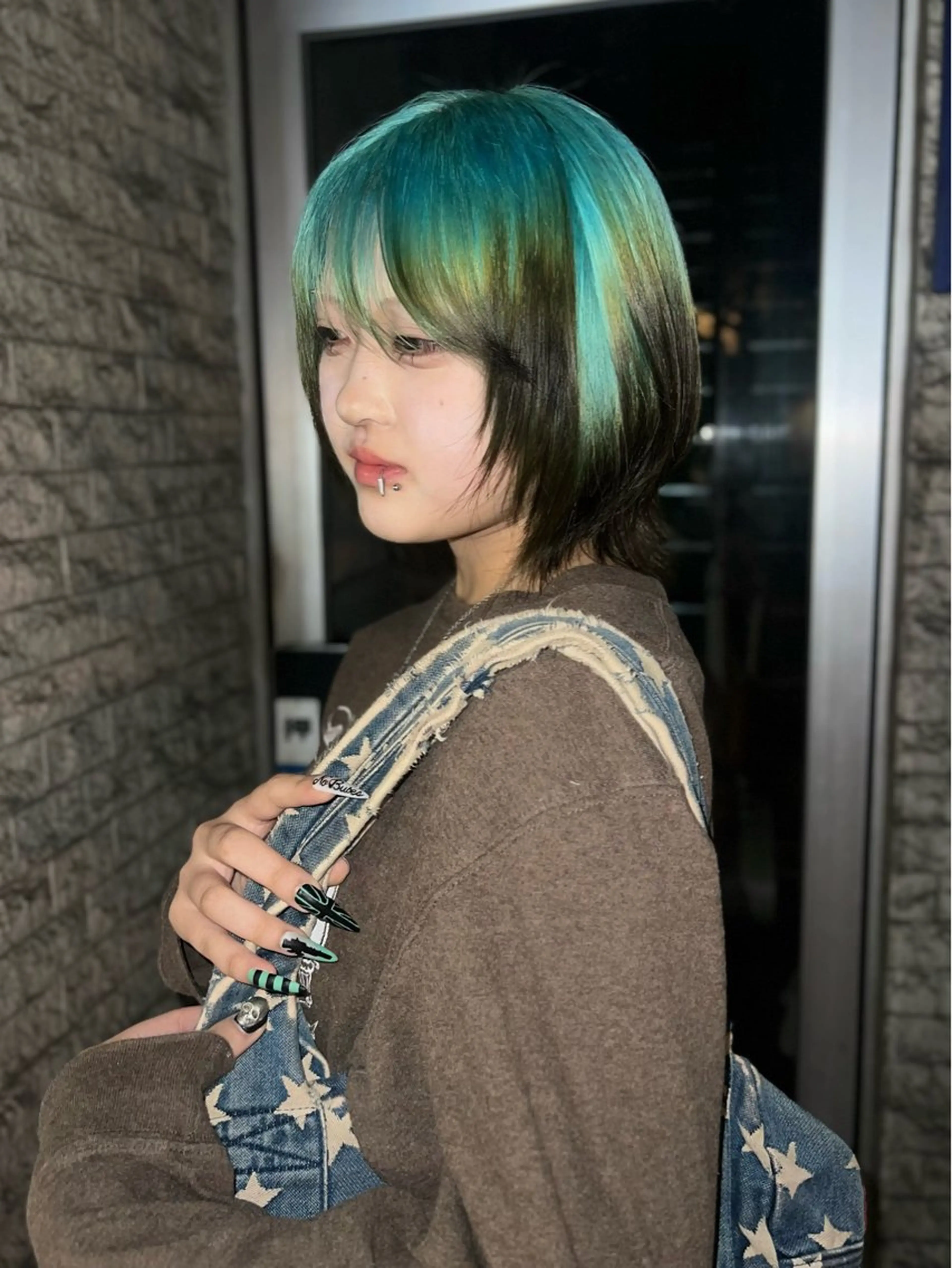 ミディアム カラー ヘアカラー 岡山ハイトーン・ ルーツカラー/こもものヘアスタイル