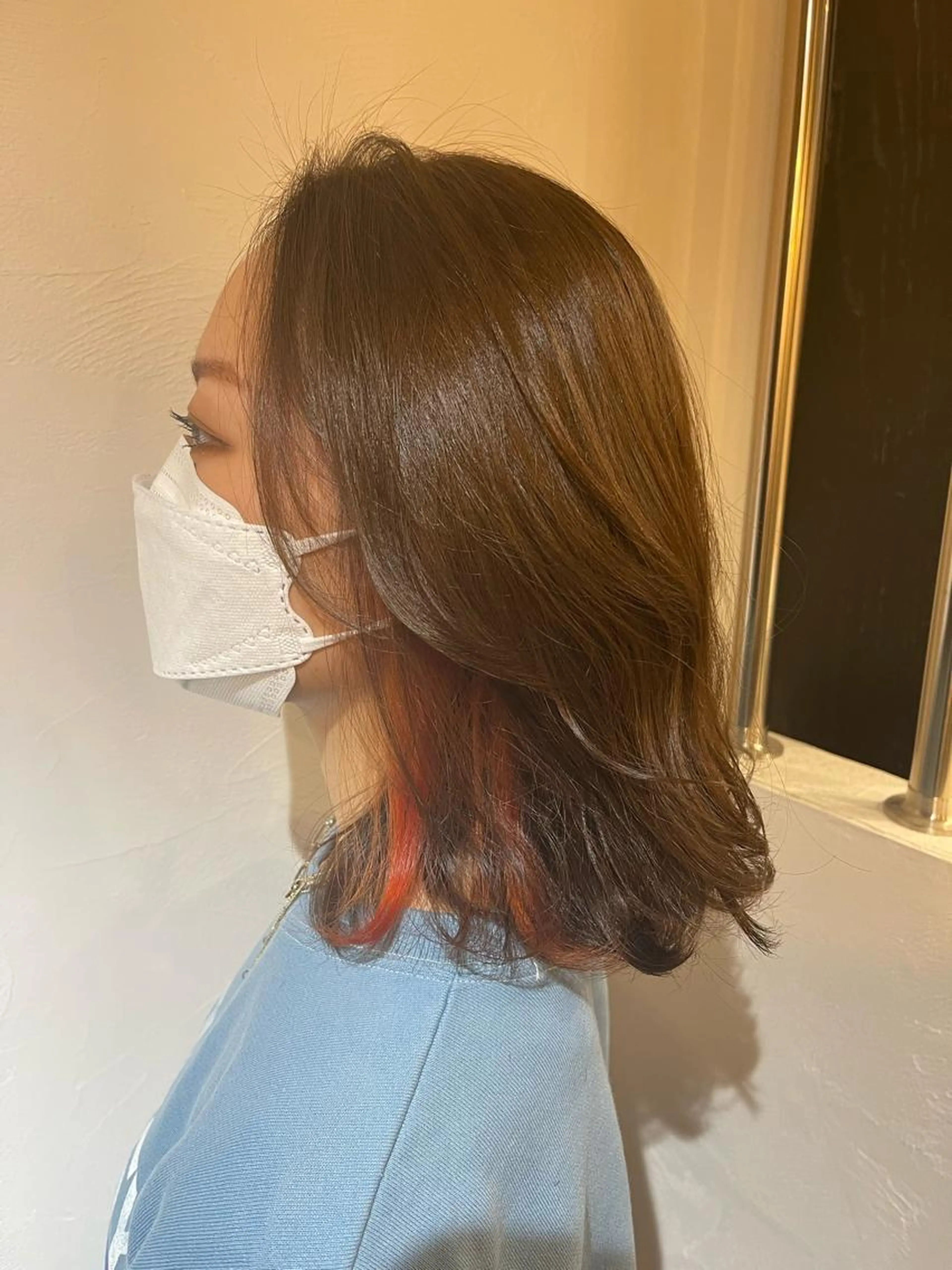 🩶全体カラー➕イヤリングカラー➕トリートメントの写真