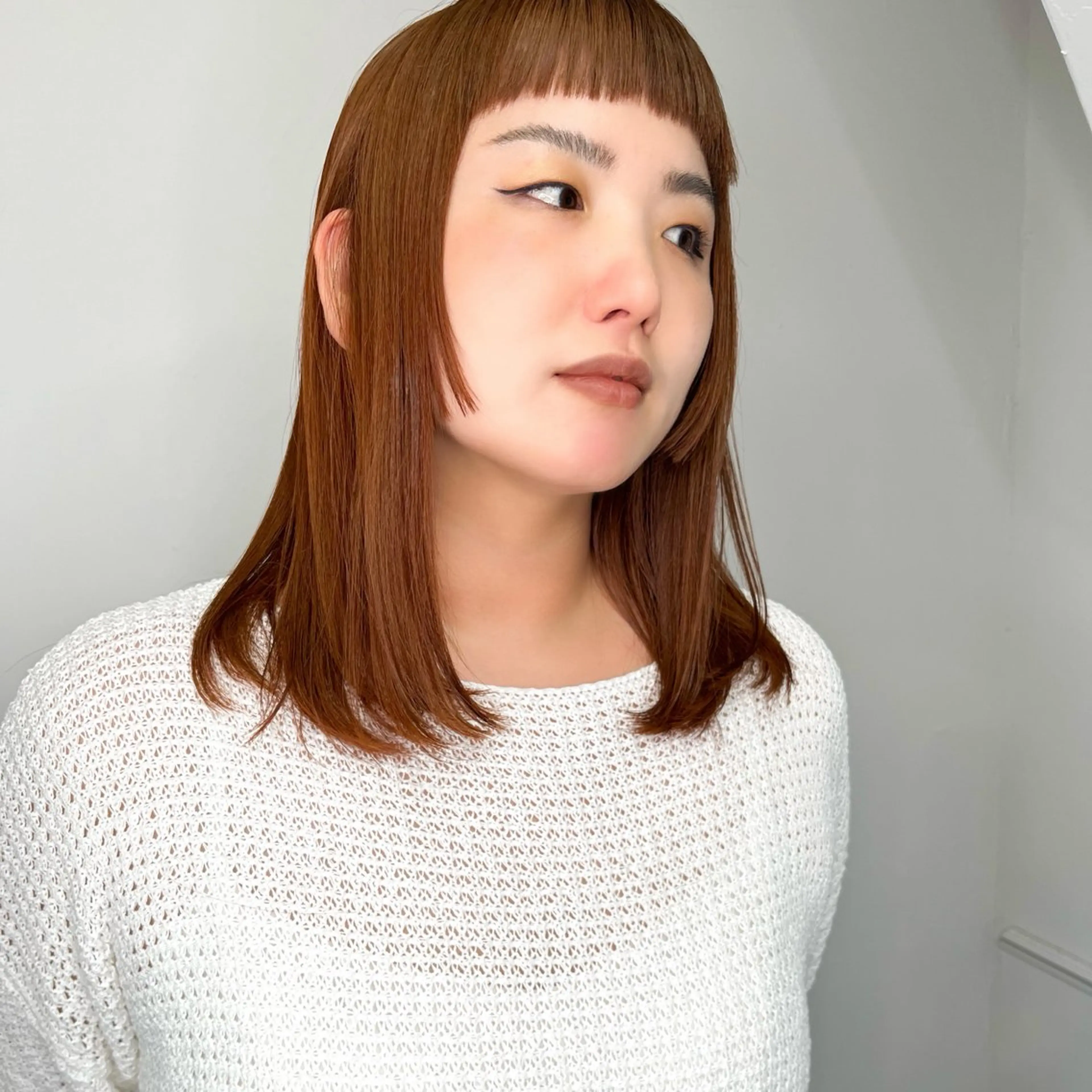 ミディアム カラー ヘアアレンジ ベージュカラー ボルドーカラー 韓国風カラー オリーブベージュ 顔周りカット 🌼memoto 東三国店🌼のマツエク・マツパデザイン