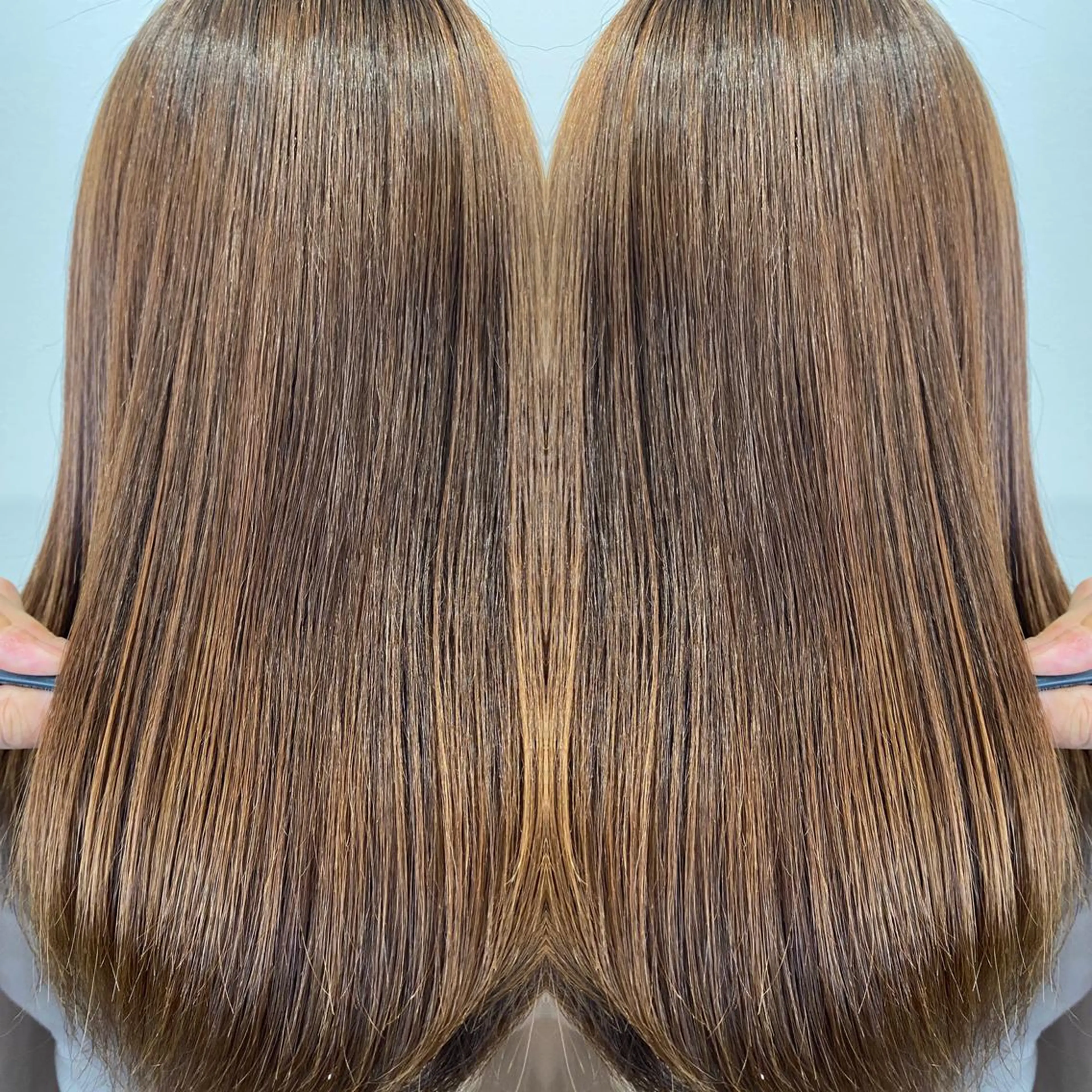 セミロング 髪質改善 トリートメント haretoki 髪質改善サロンのヘアスタイル