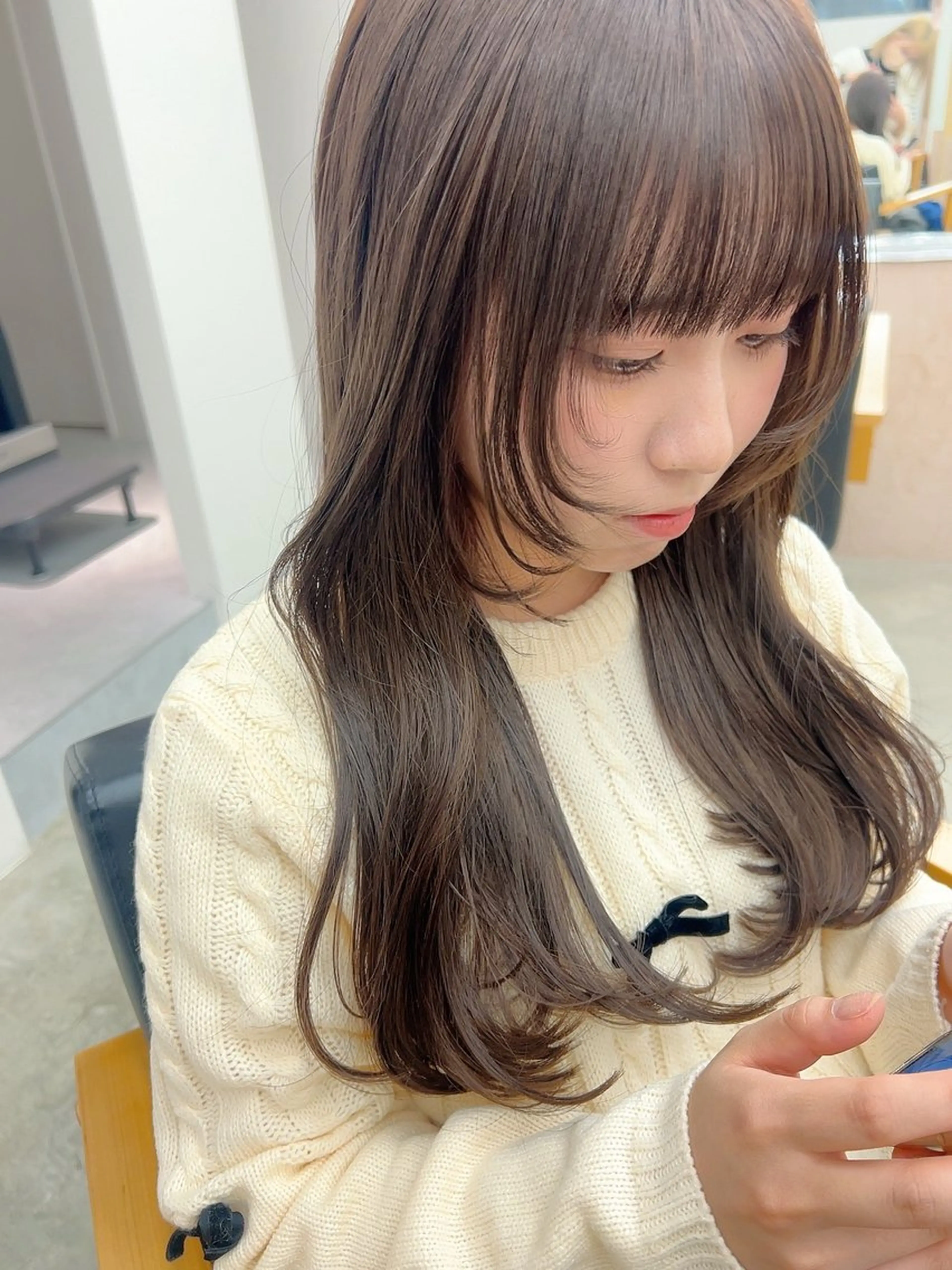 ロング カラー カット ヘアカラー トリートメント vince. moekoのヘアスタイル