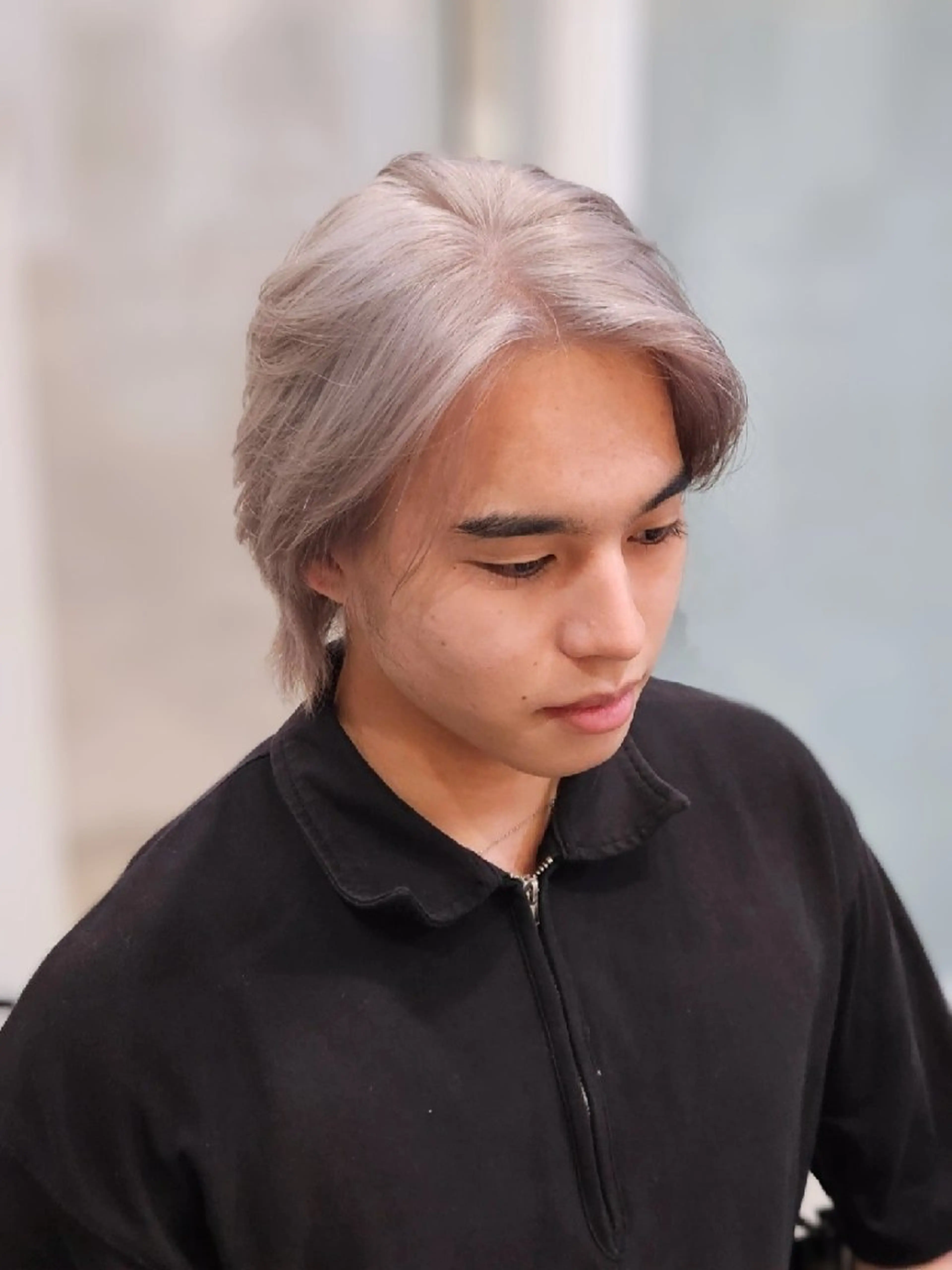 メンズ カラー ショート メンズブリーチ ブリーチ カット ヘアカラー トリートメント ill 天神大名所属・YOKUTO 透明感カラーボブ特化のヘアスタイル