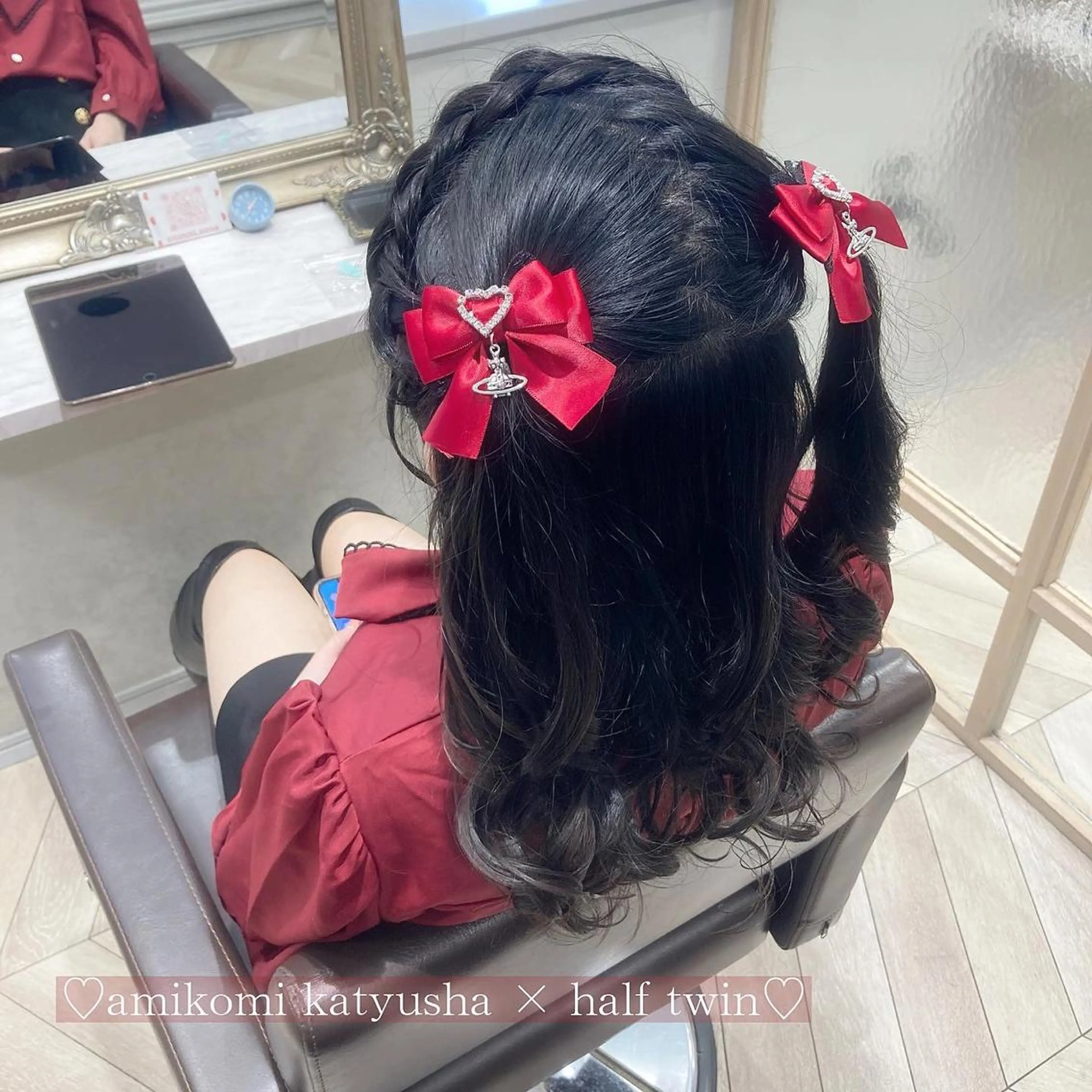 セミロング ヘアアレンジ 菅村 緋莉🎀ガーリーヘアのヘアスタイル